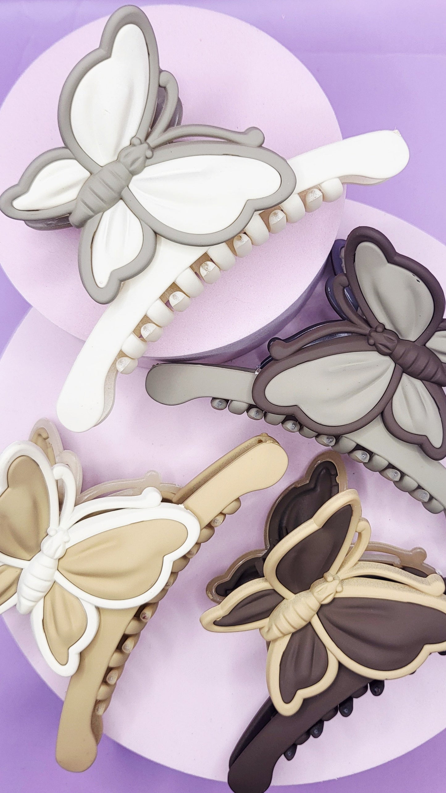 Butterfly Hair Clamps Pack of 12