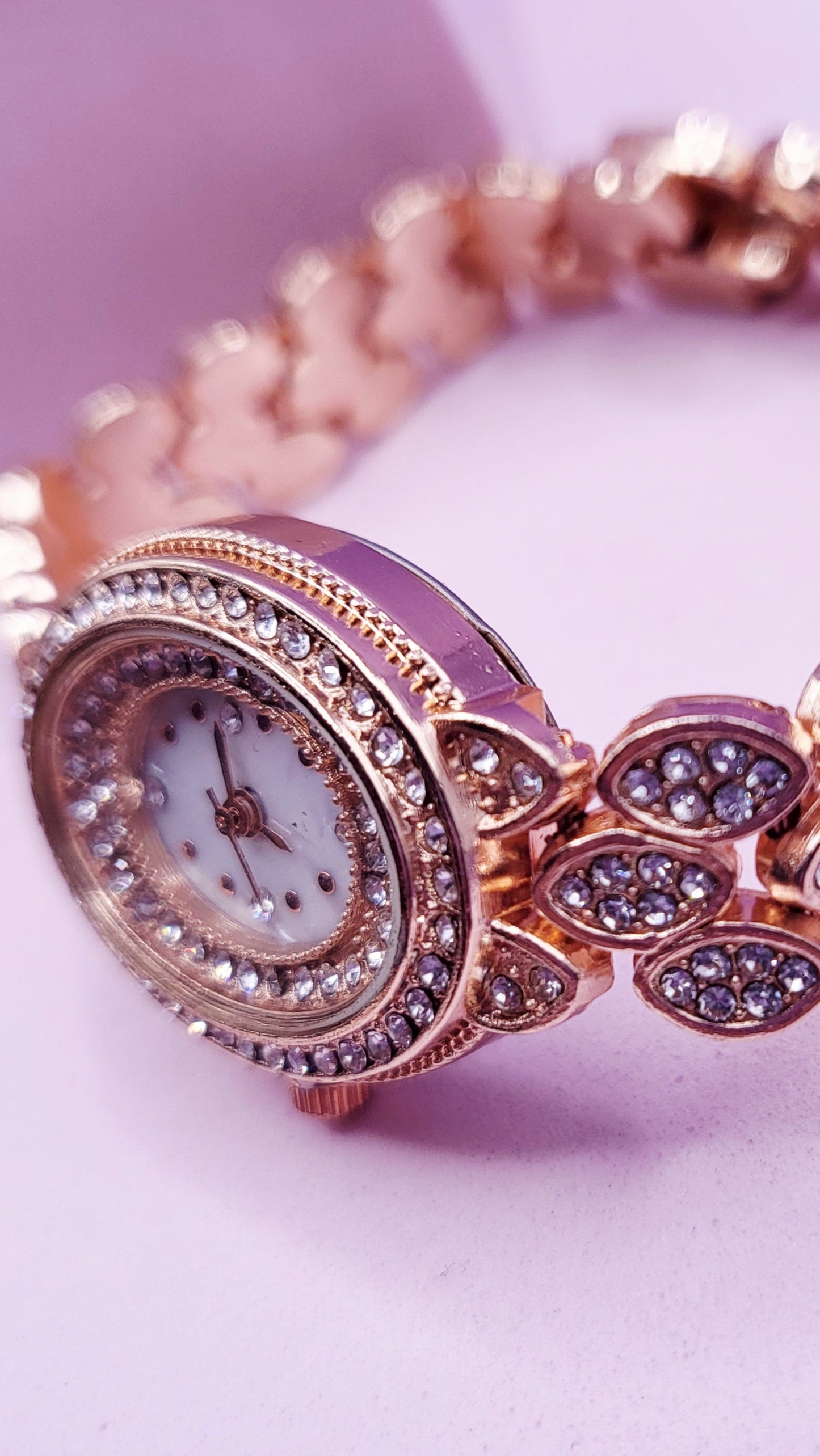 Crystal Oval Face Watch