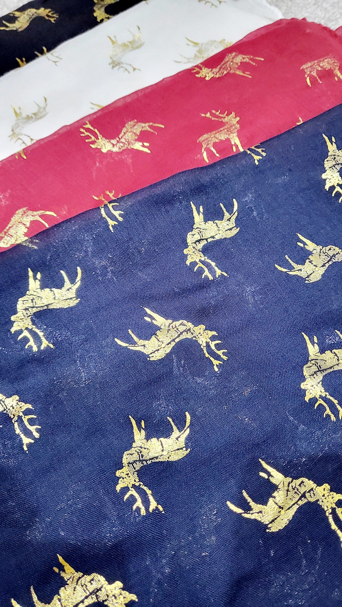 Reindeer Shimmer Scarf Pack of 12