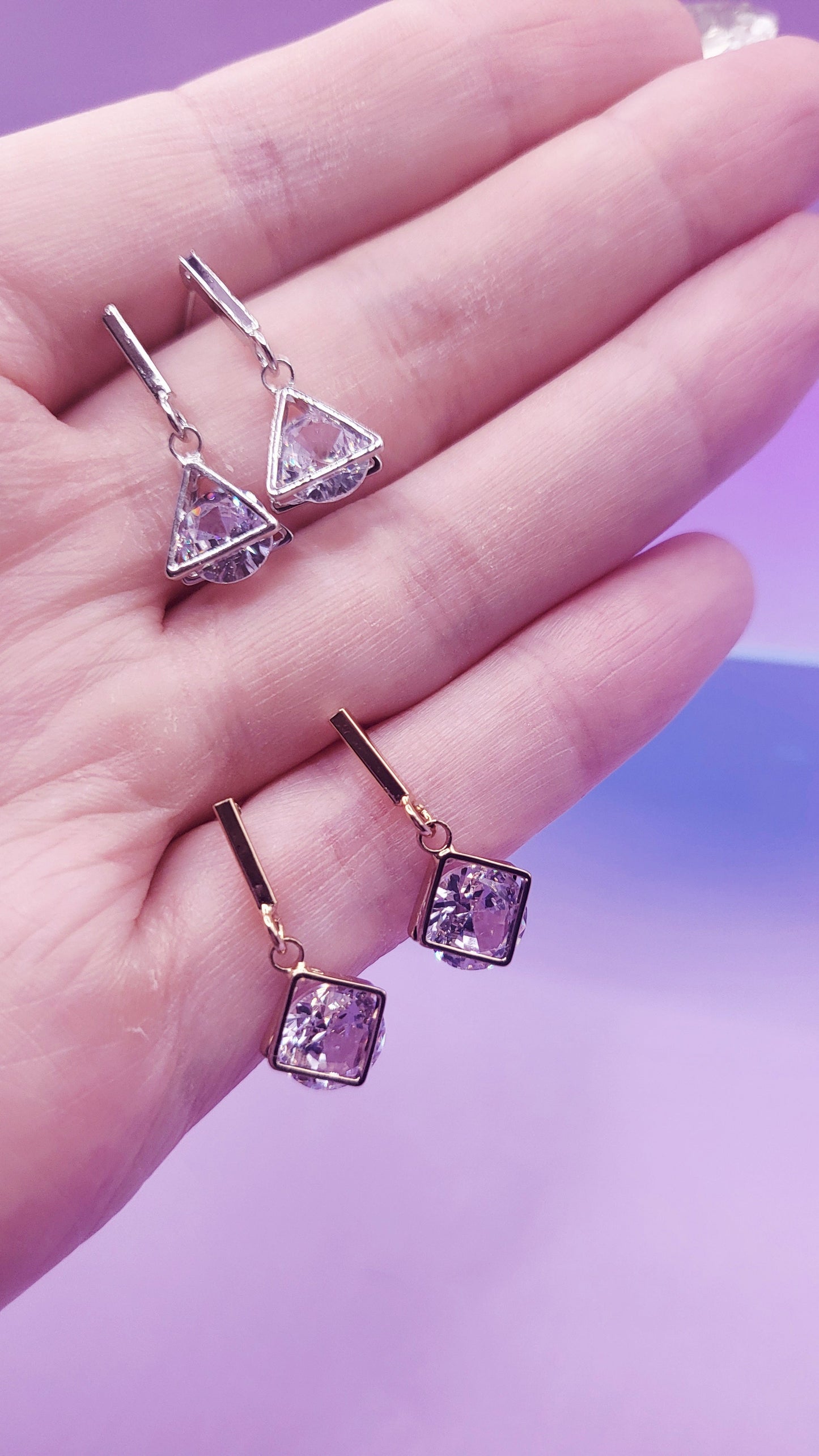 Prism Crystal Stud Earrings