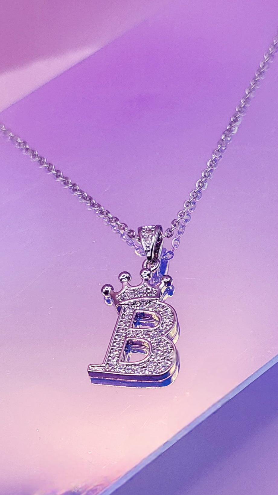 Initial Crystal Queen Necklace