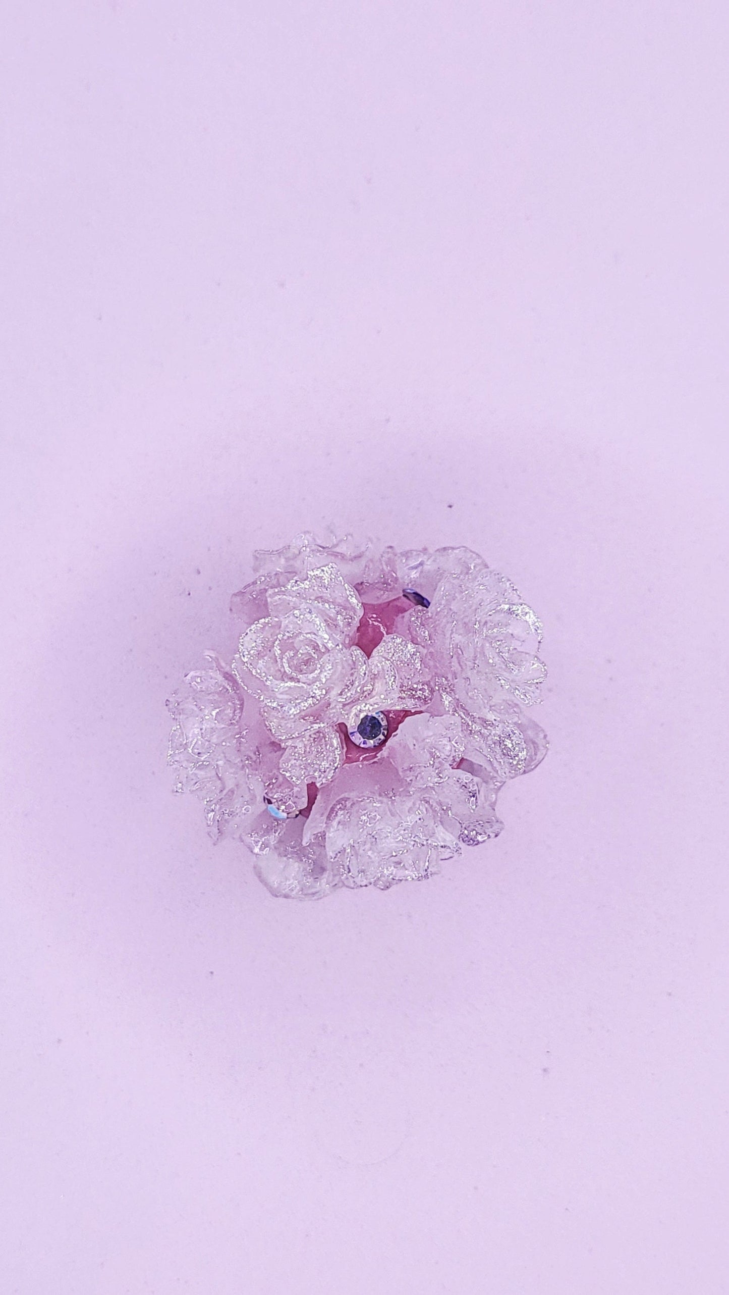 Crystal Flower Cluster Stacking Charm