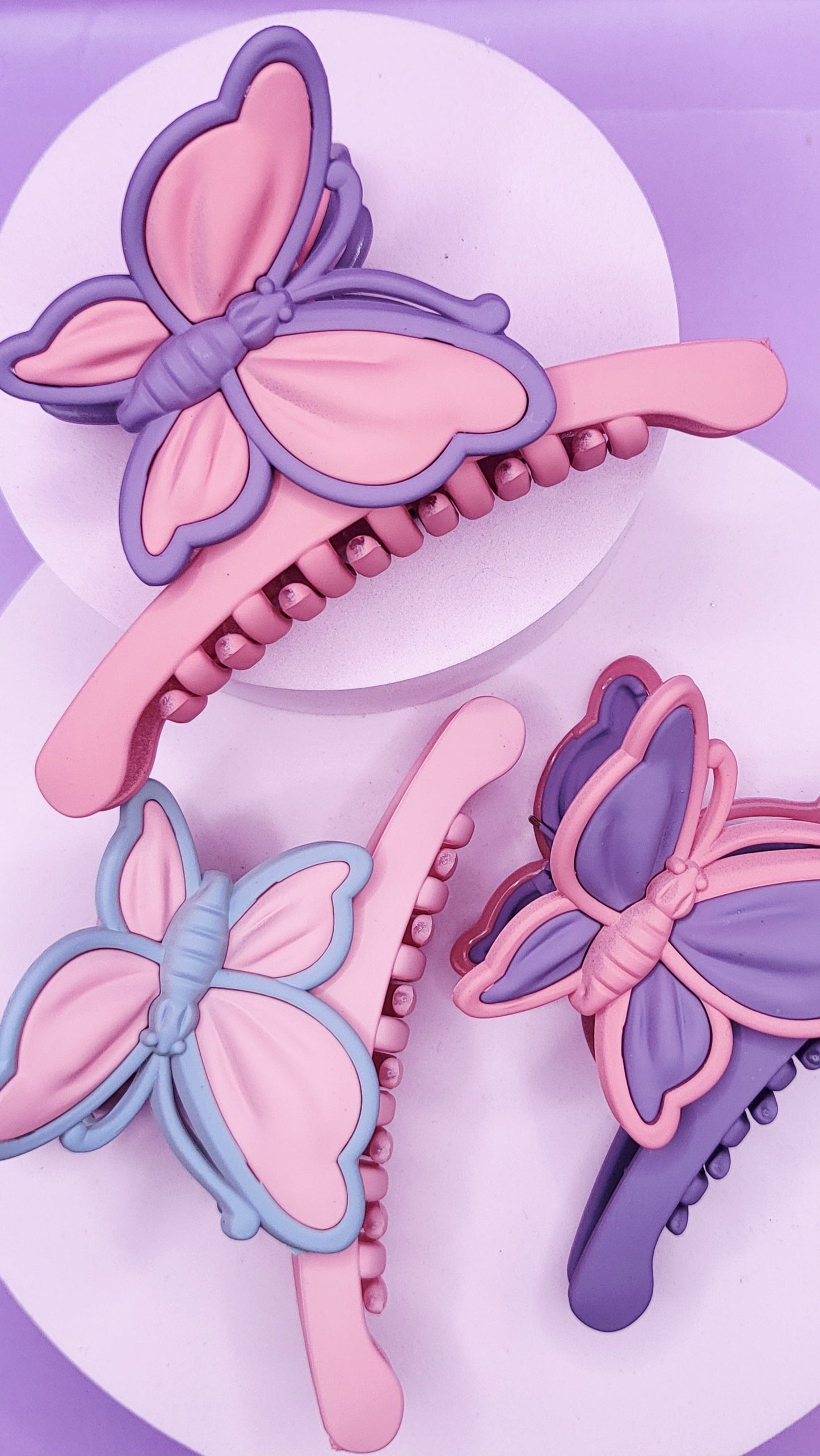 Butterfly Hair Clamps Pack of 12
