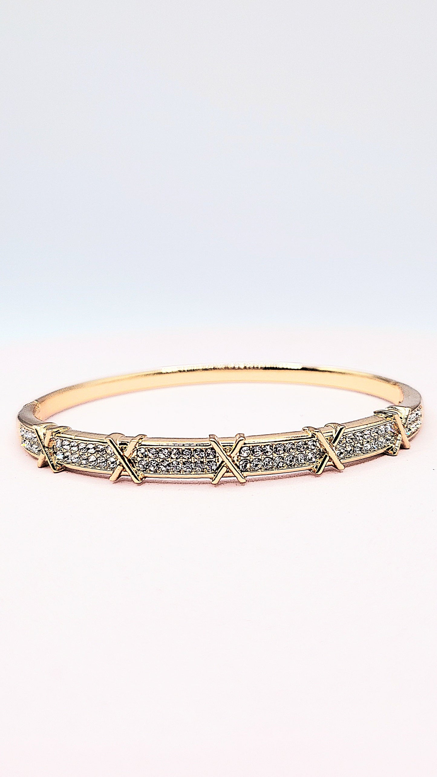 Crystal Stacking Bangles Stainless Steel