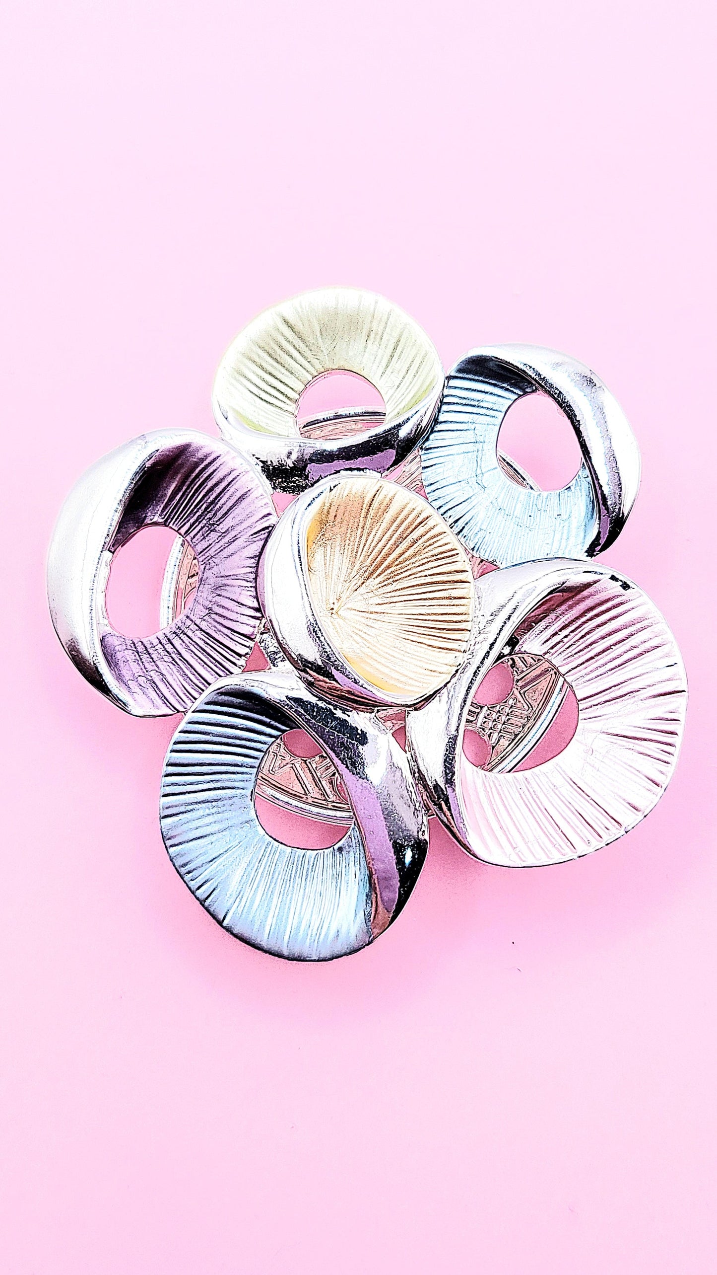 Abstract Magnetic Circles Brooch
