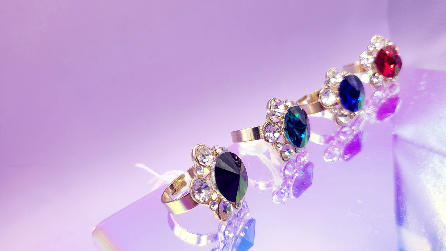 Bling Jewelled Crystal Free size Ring