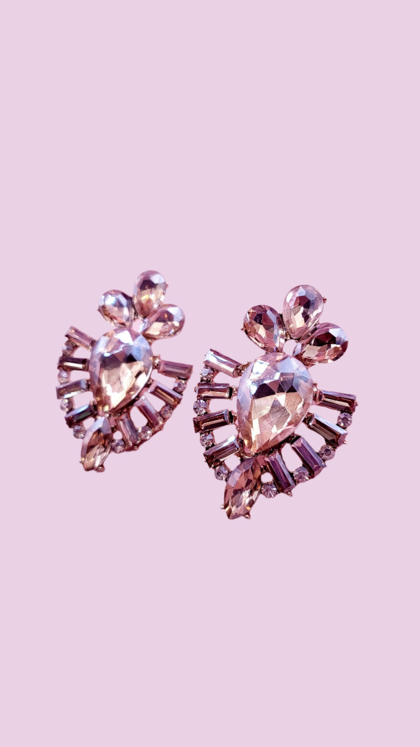 Halo Crystal Stud Earrings