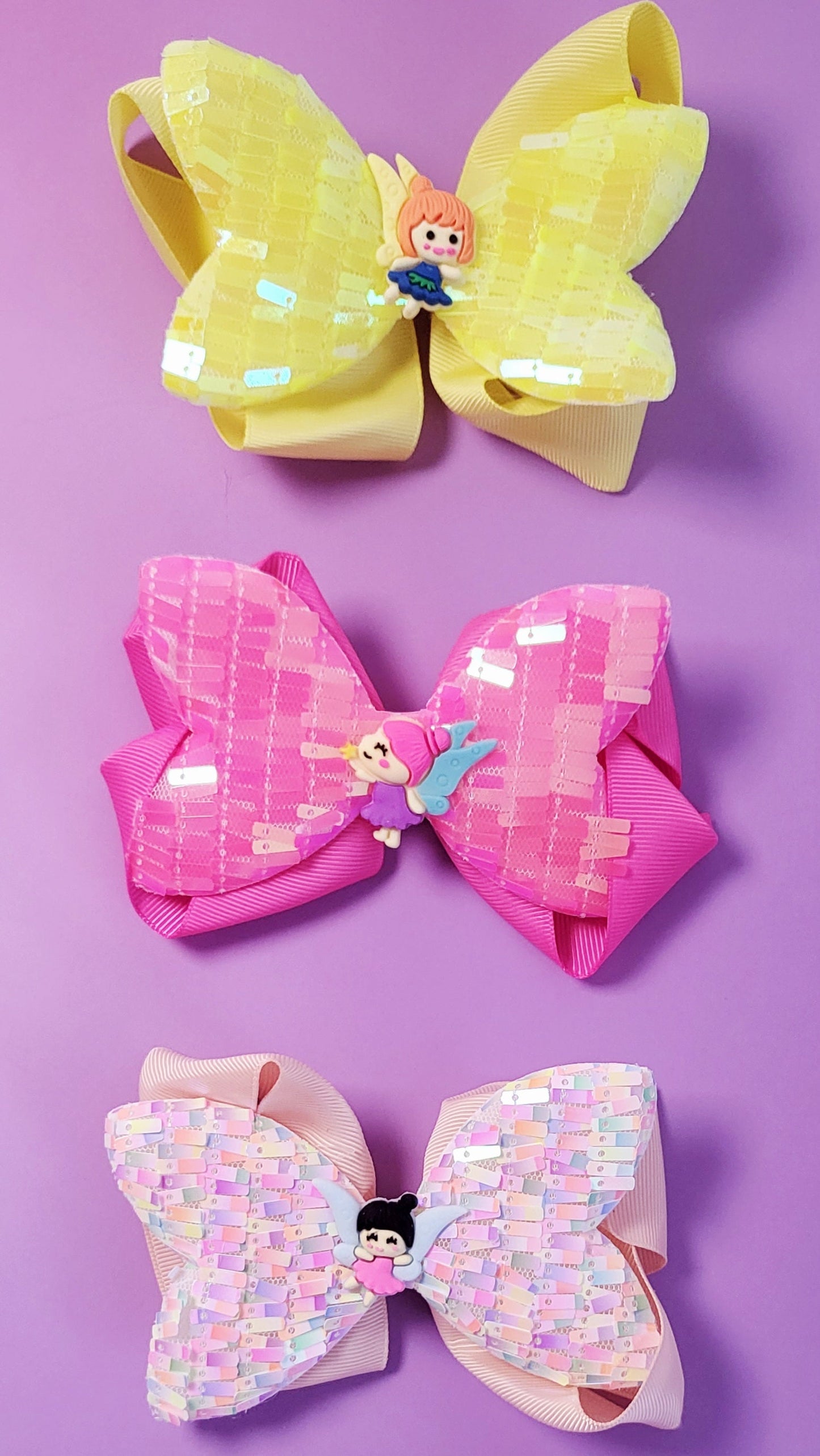 Fairy Iridescent Hair Bow Clip Slide Pack of 12