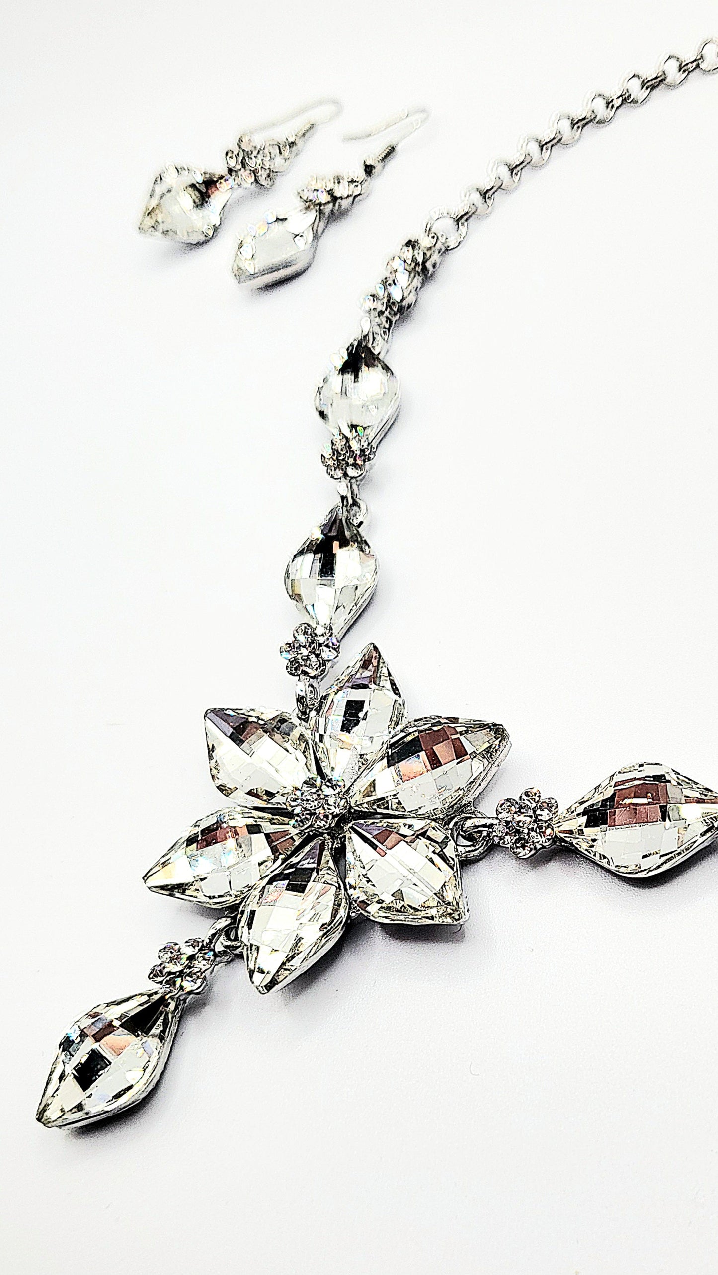 Flower Crystal Necklace Set