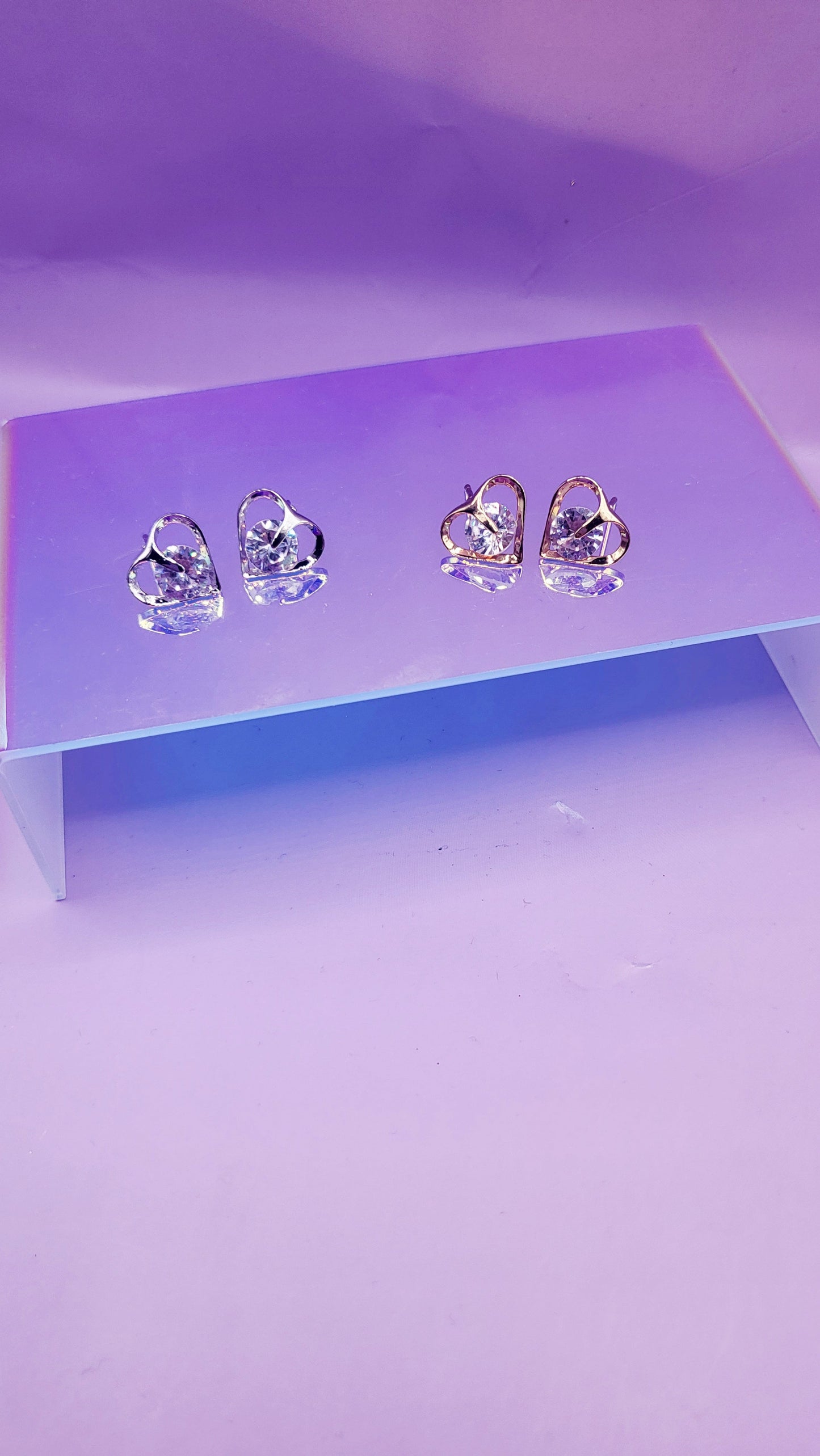 Heart Crystal Stud Earrings