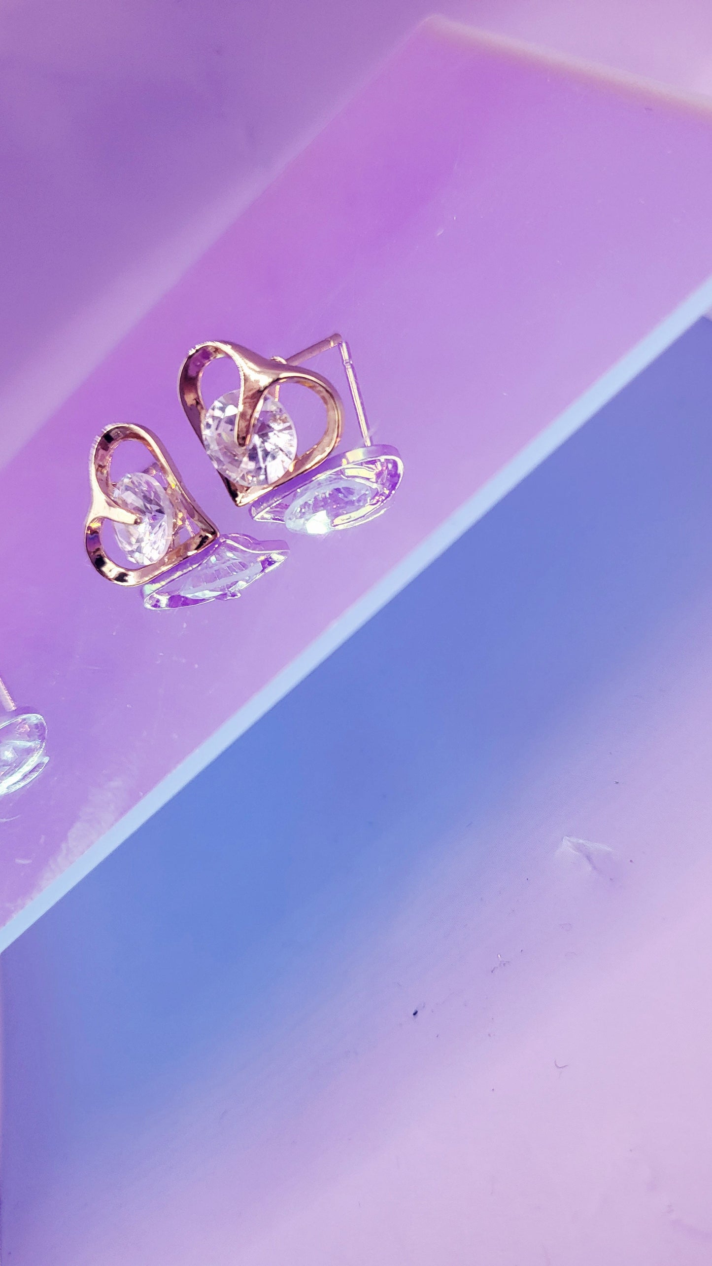 Heart Crystal Stud Earrings