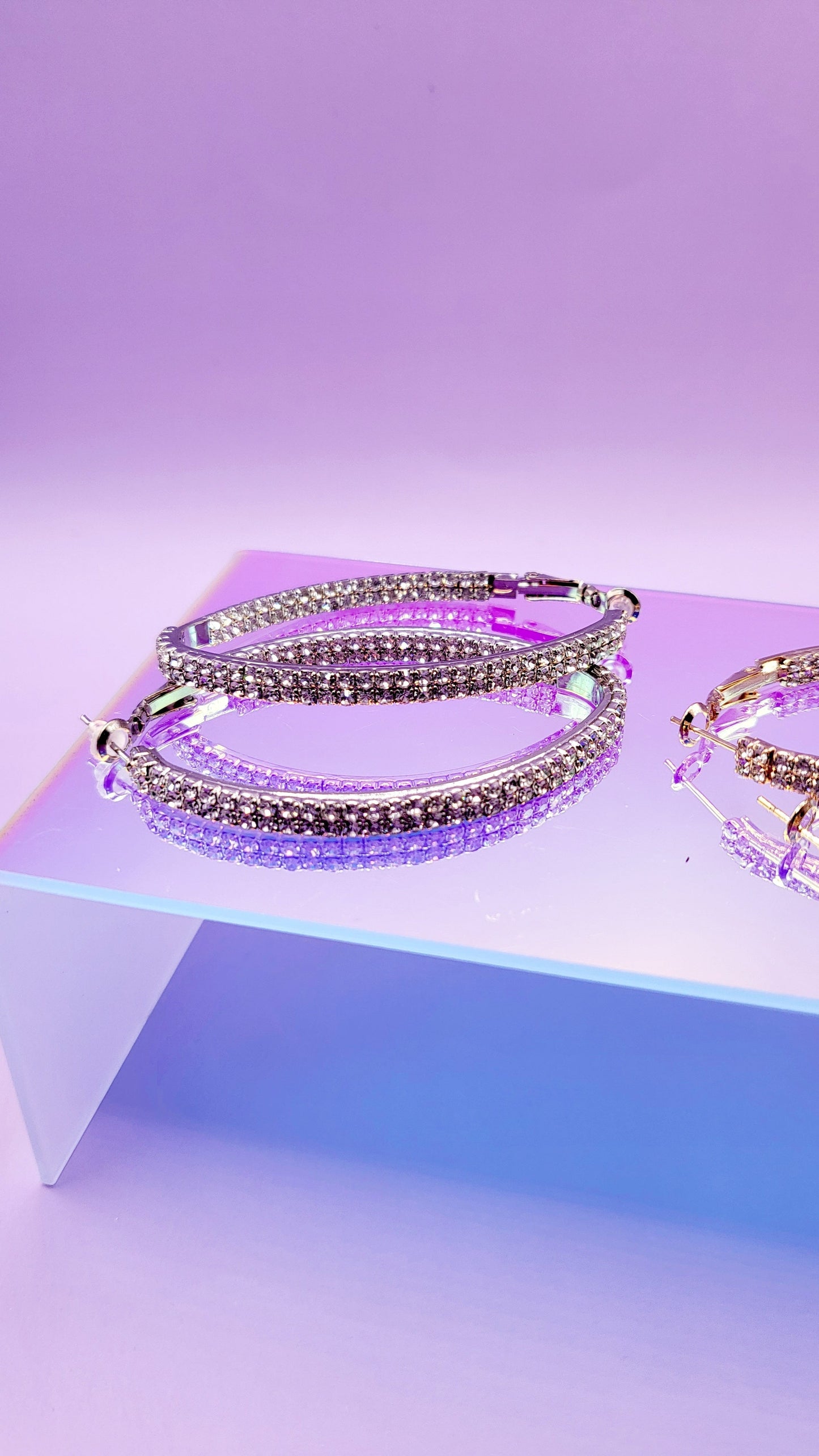 Alani Crystal Maxi Hoop Earrings