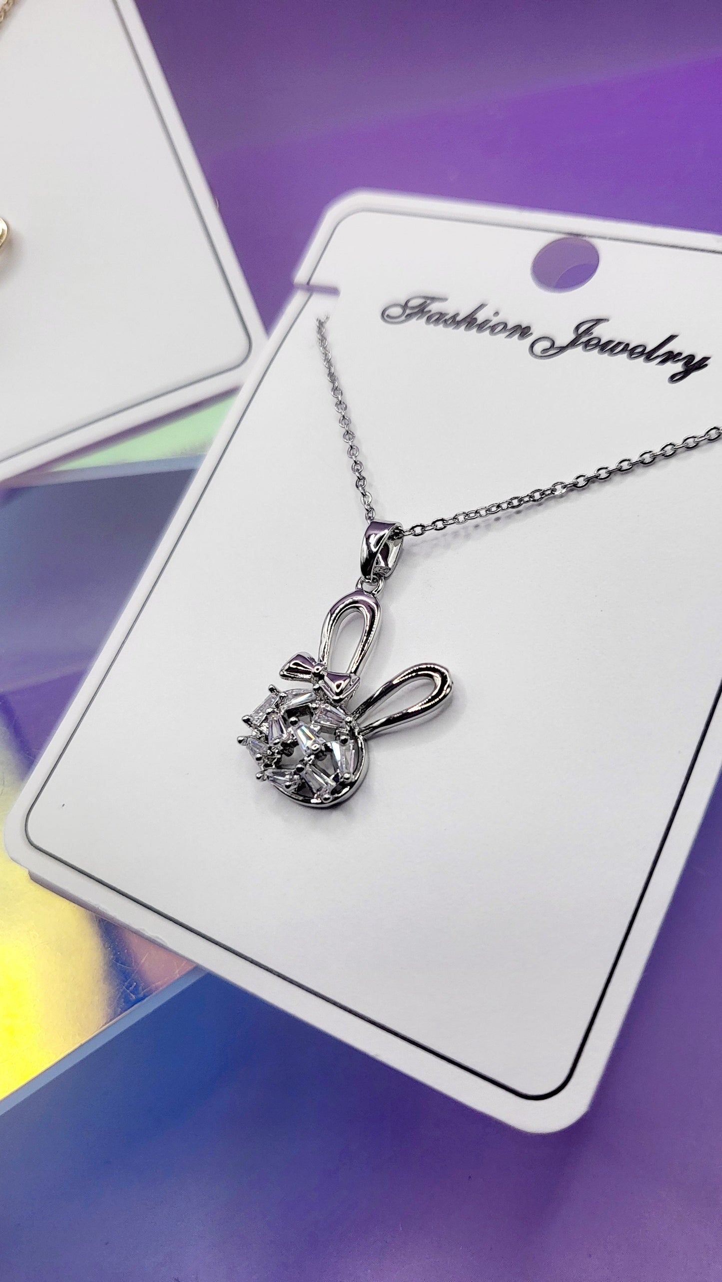 Bunny Rabbit Crystal Necklace