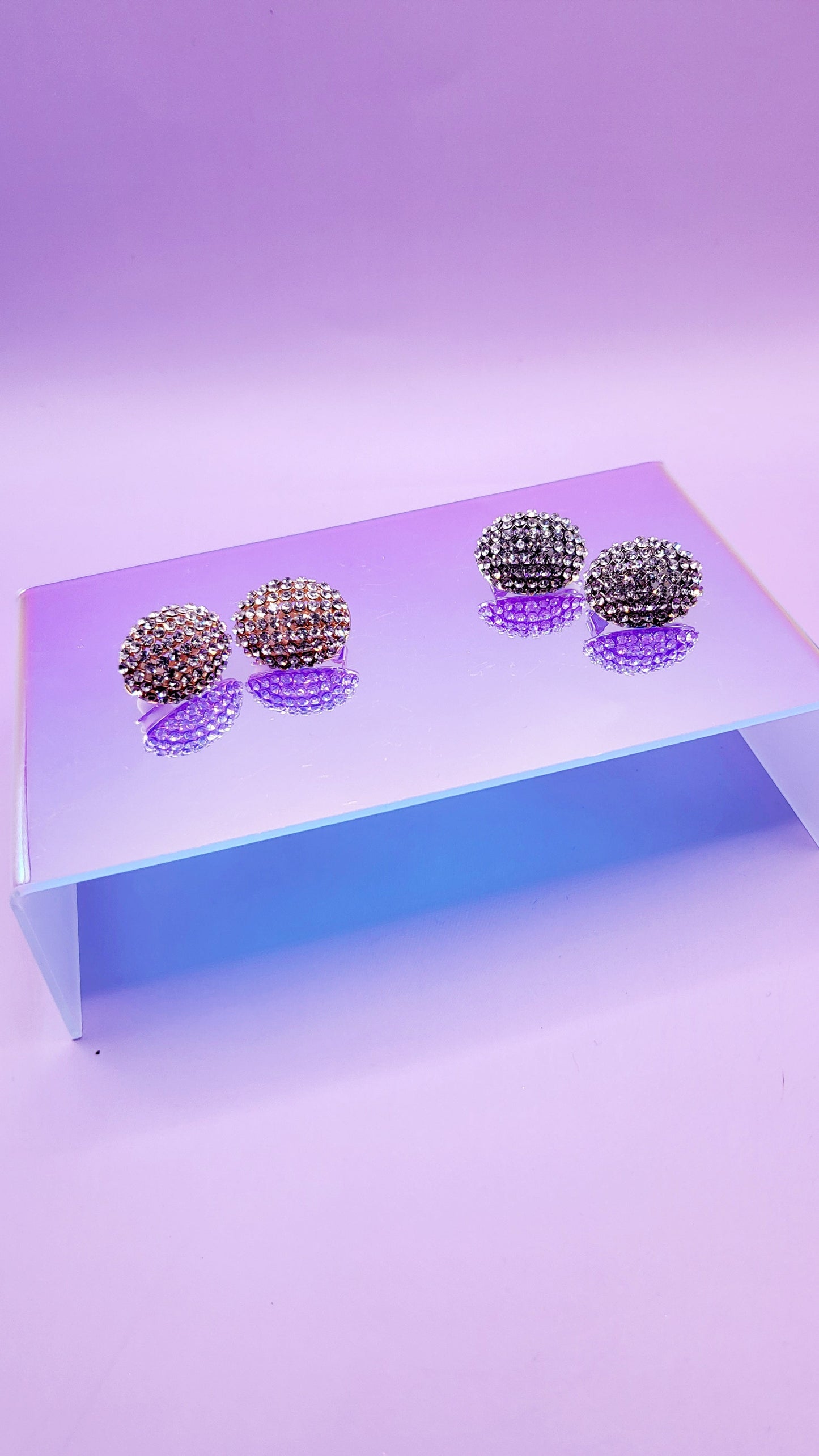 Gleam Crystal Non Pierced Clip On Earrings