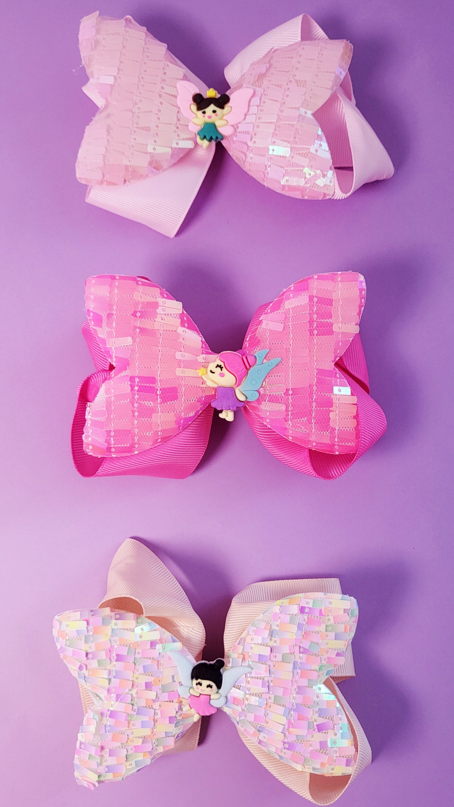 Fairy Iridescent Hair Bow Clip Slide Pack of 12
