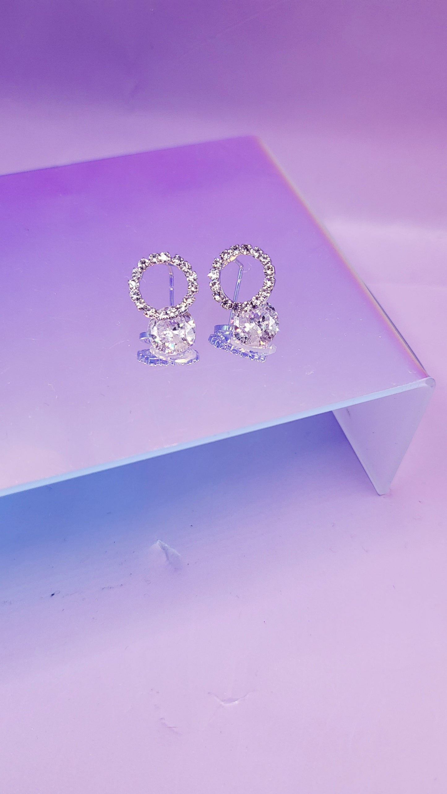 Luxe Halo Crystal Stud Earrings