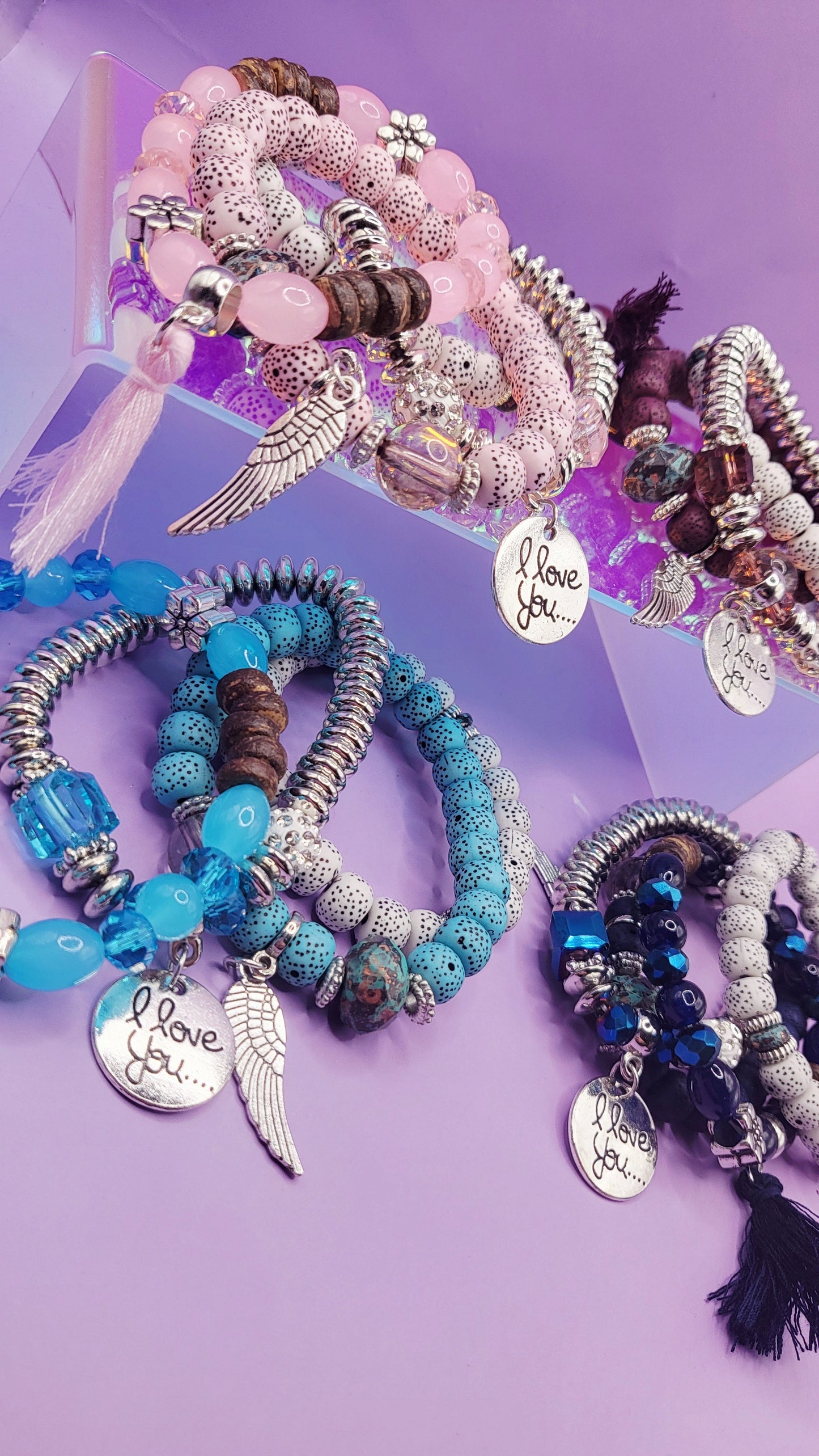 Boho Ceramic Beaded Bracelet Set