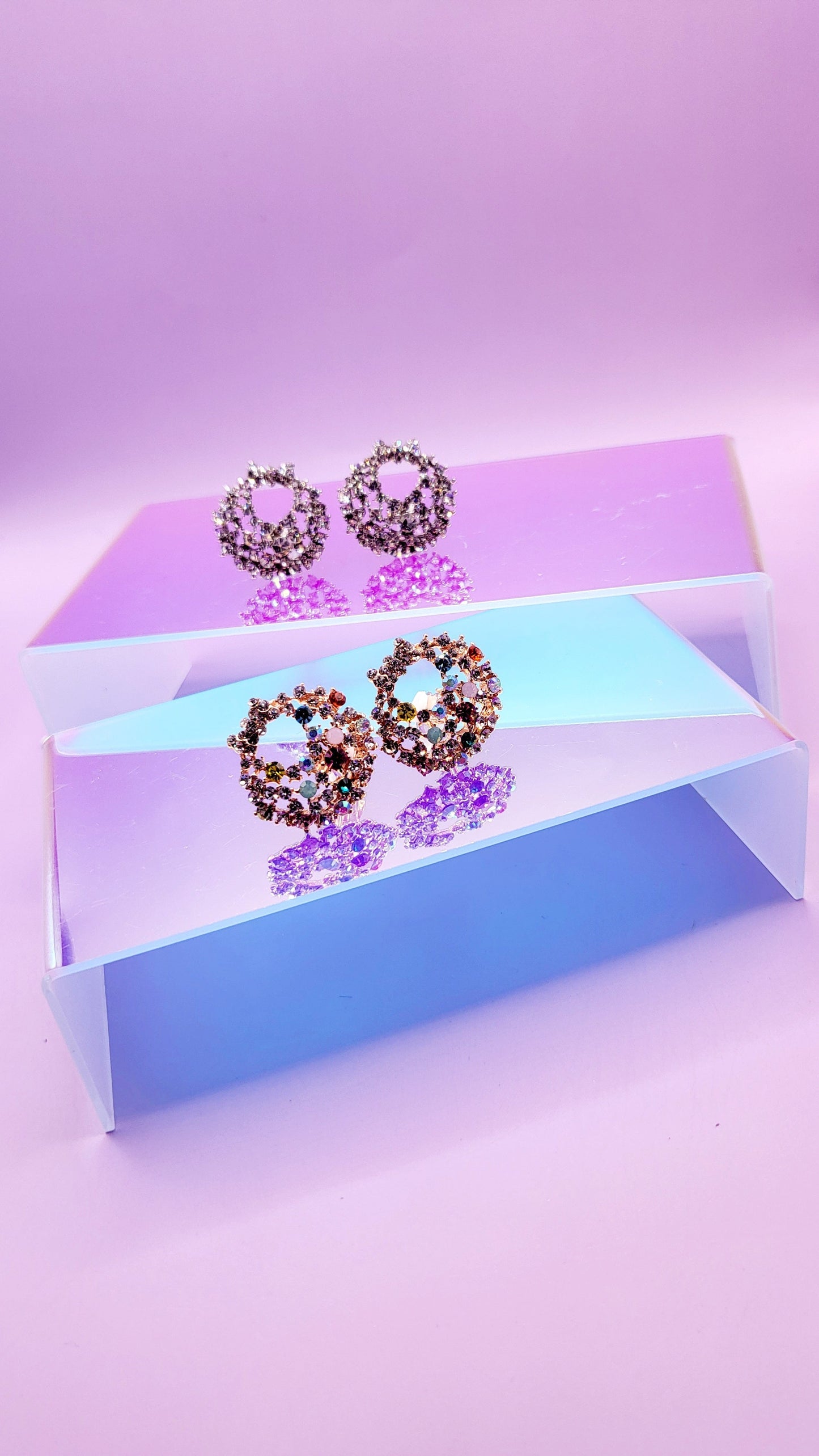 Polo Crystal Non Pierced Clip On Earrings