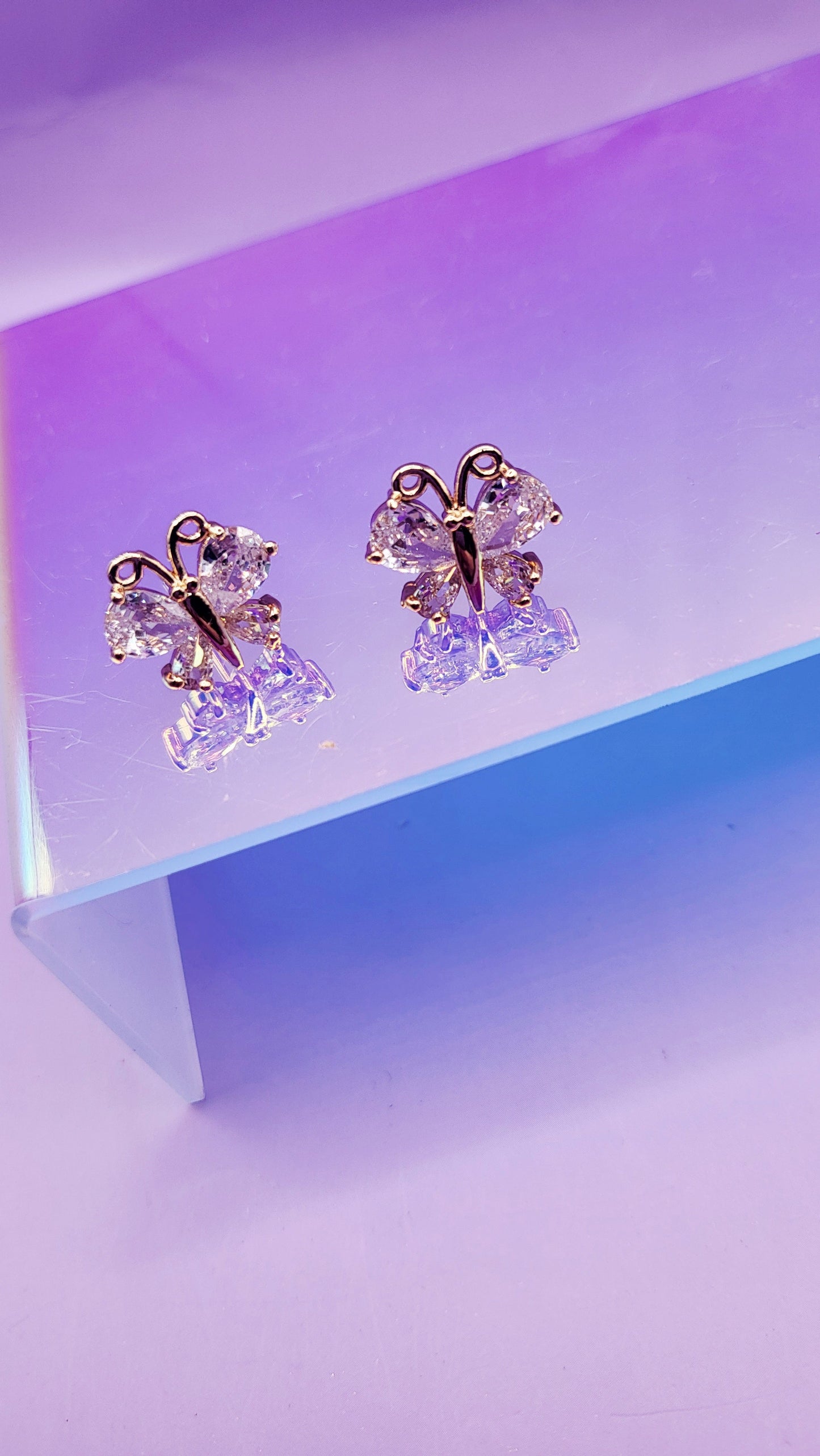 Butterfly Crystal Stud Earrings