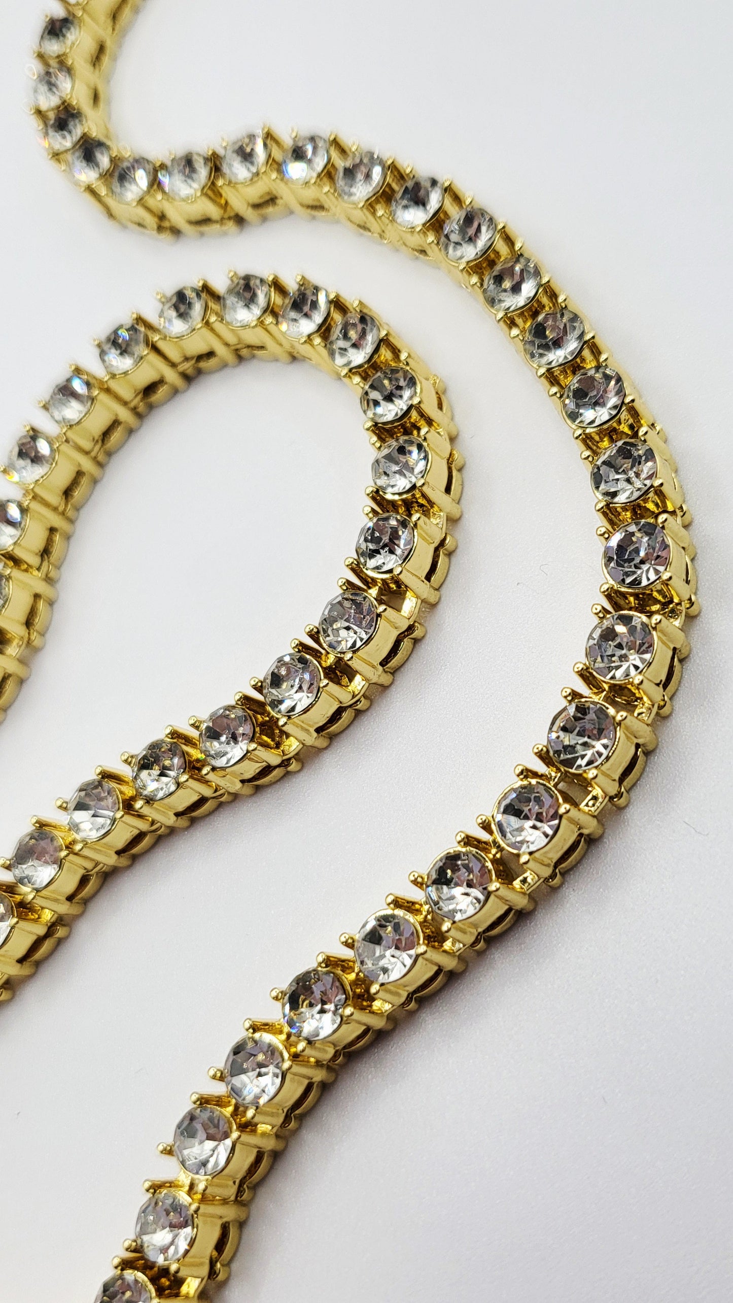 Iced Out Crystal Bling Tennis Chain