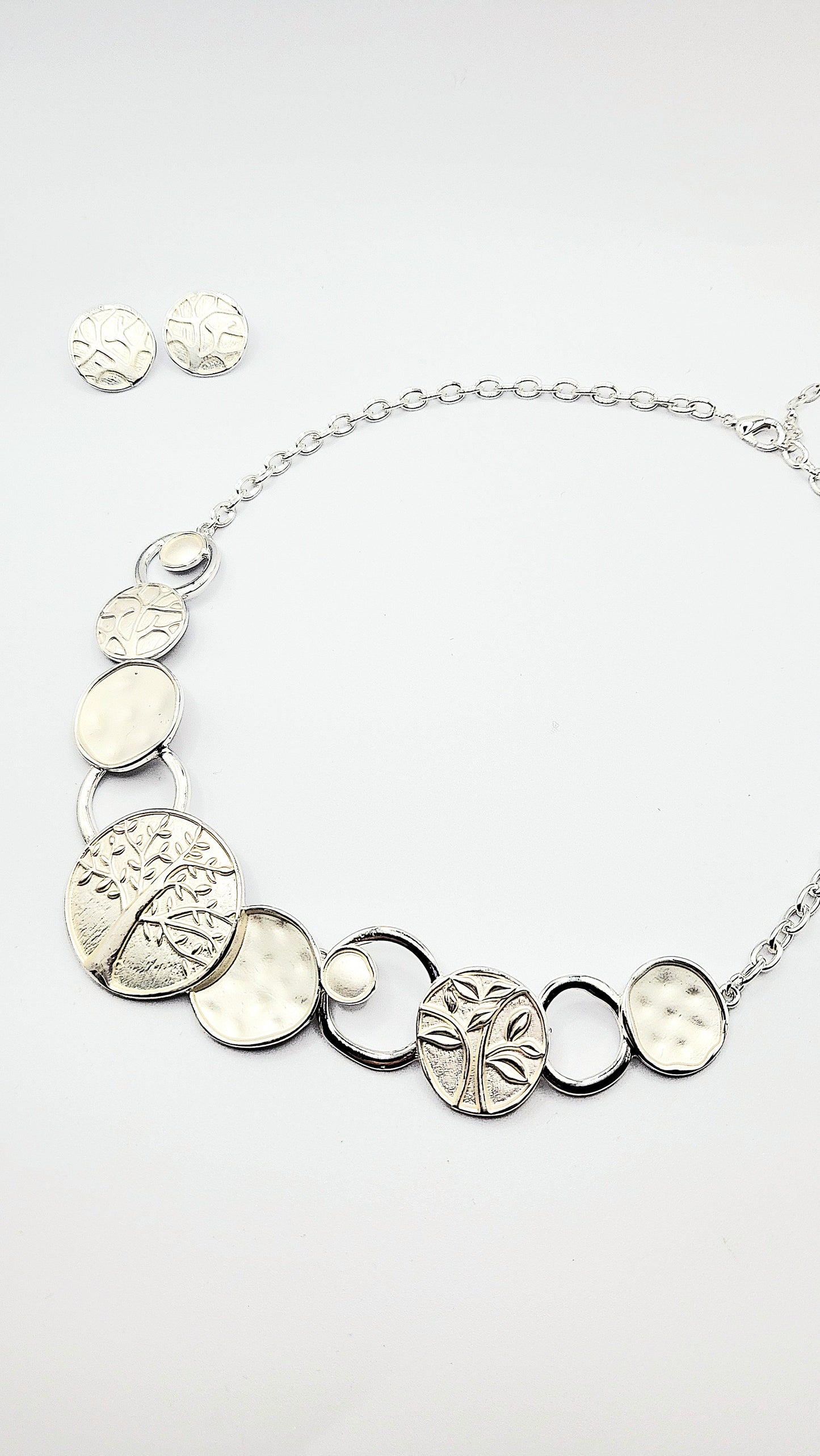 Abstract Tree Of Life Necklace & Earrings Set