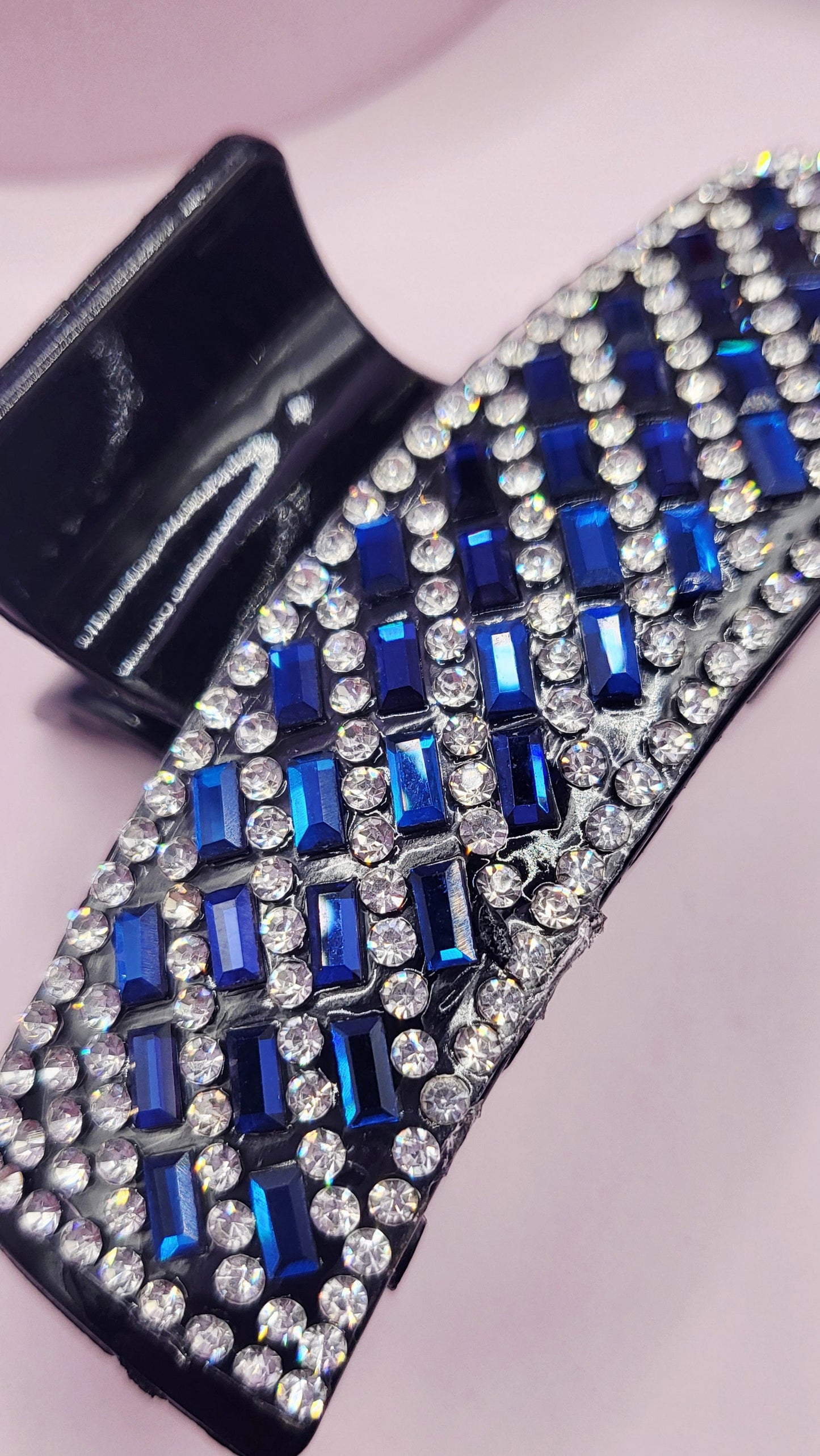 Mirrored Crystal Oblong Hair Clamps Pack of 12