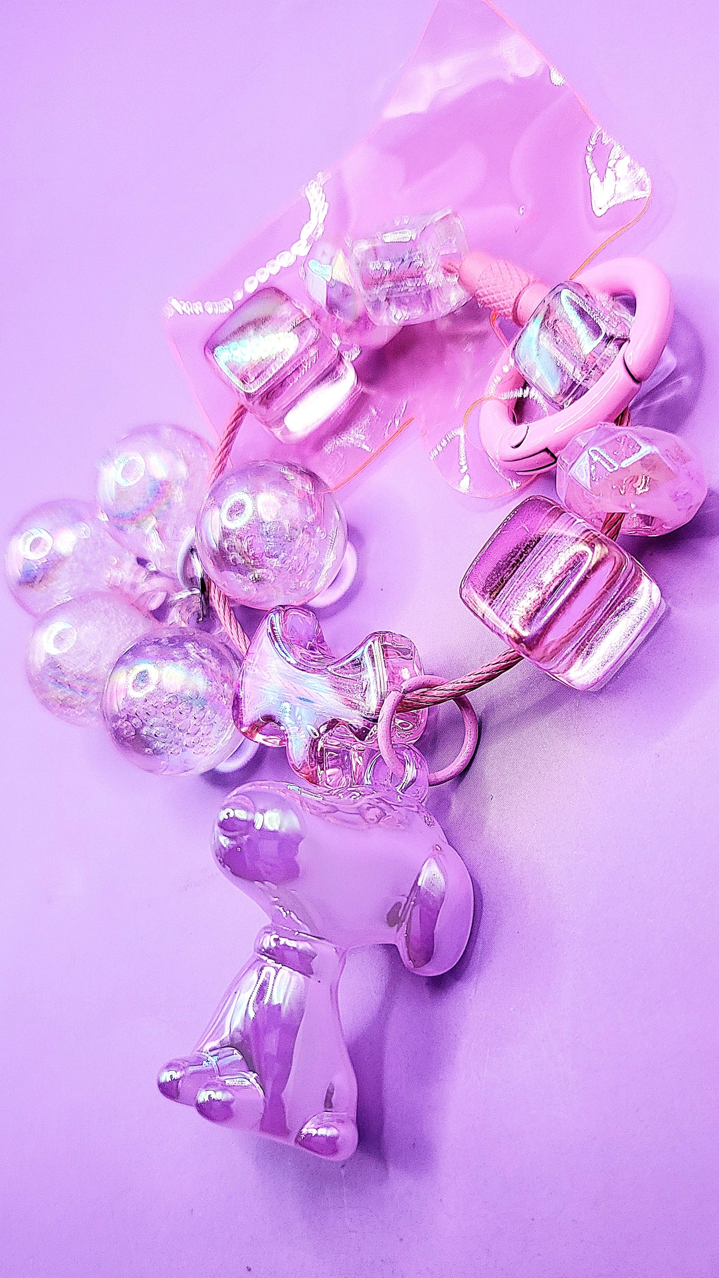 Puppy Bubble Keyring, Phone Charm & Bag Accessory
