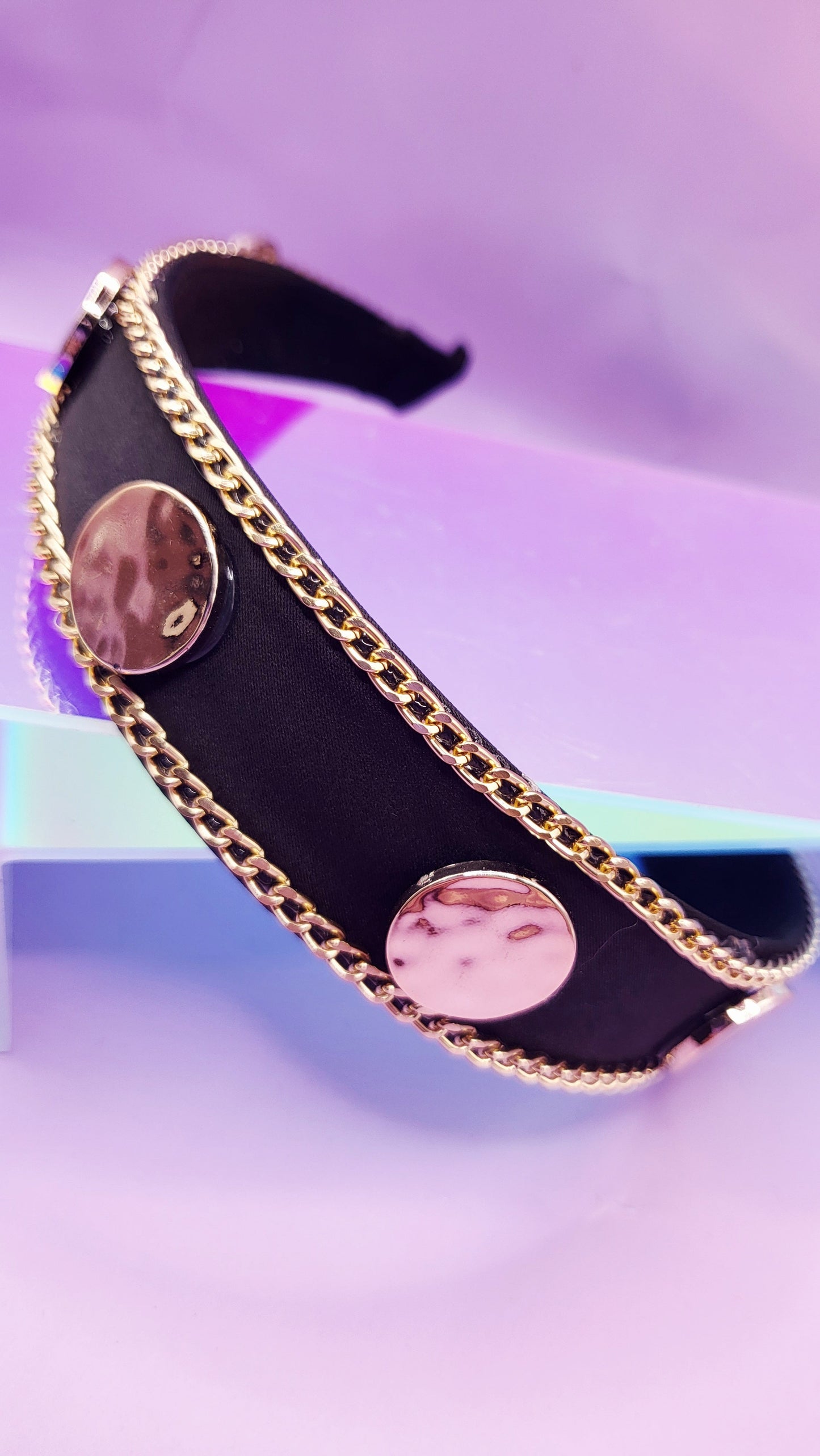 Black & Gold Luxe Hair band
