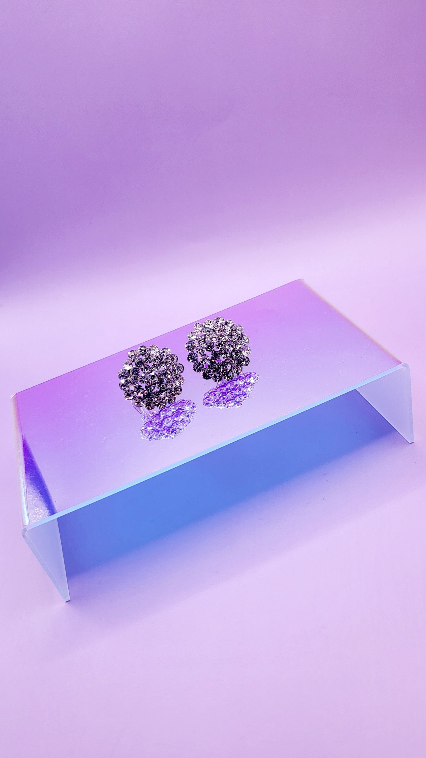 Bliss Crystal Non Pierced Clip On Earrings