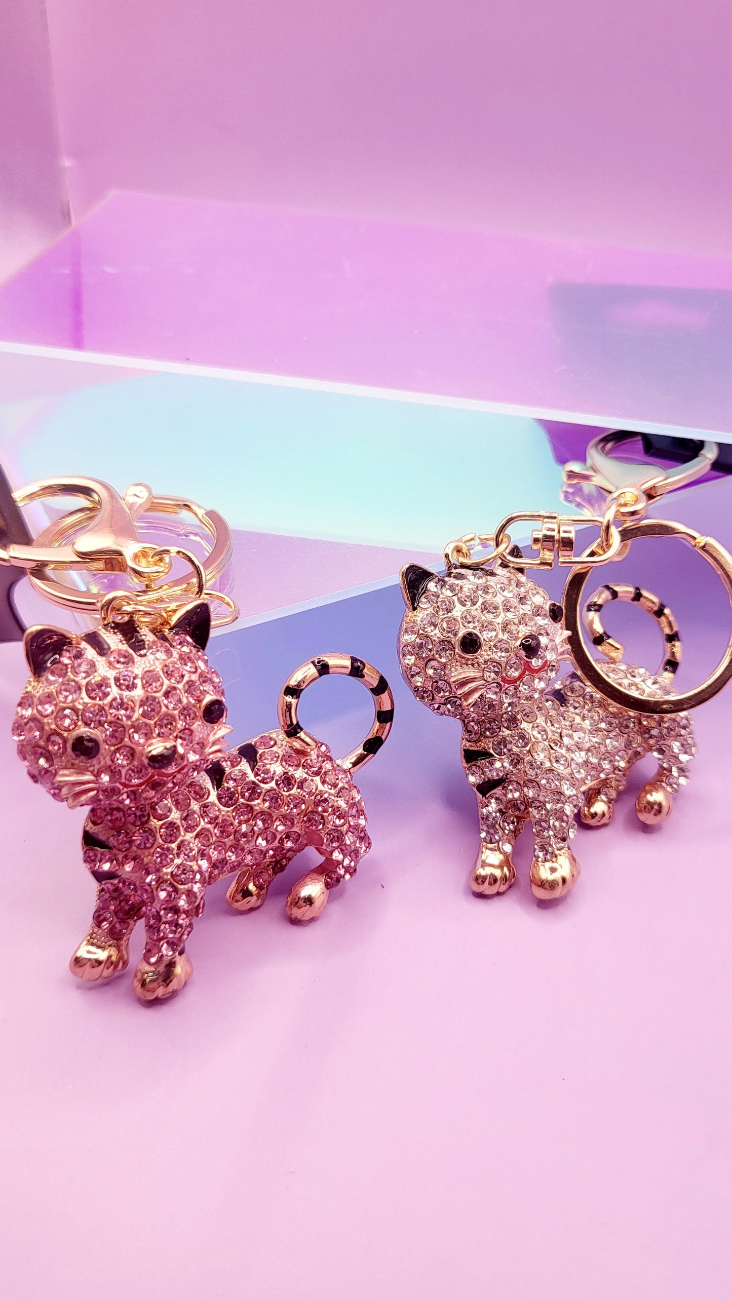 Walking Cat Key Ring