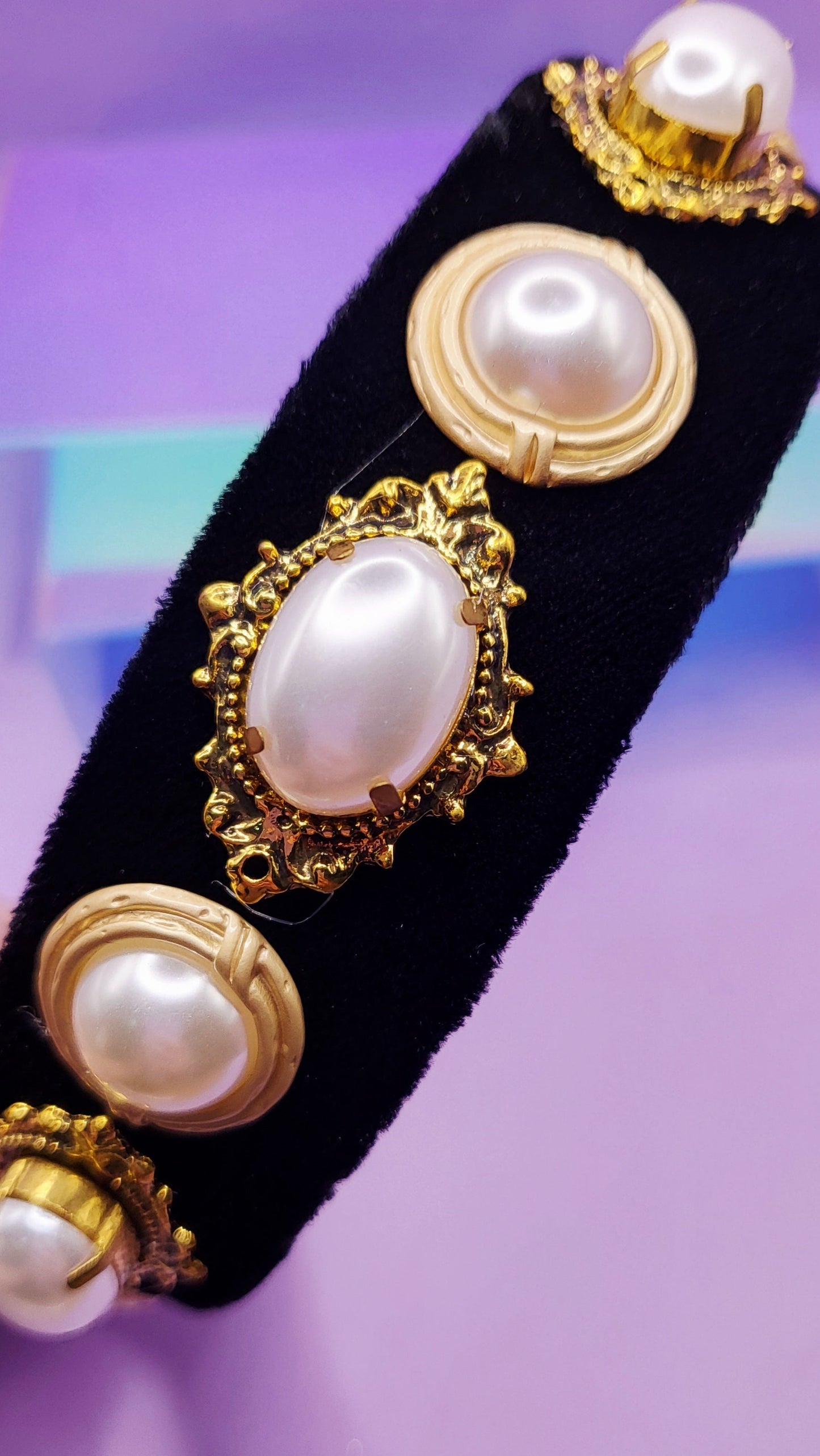 Divine Gold Pearl Hair band