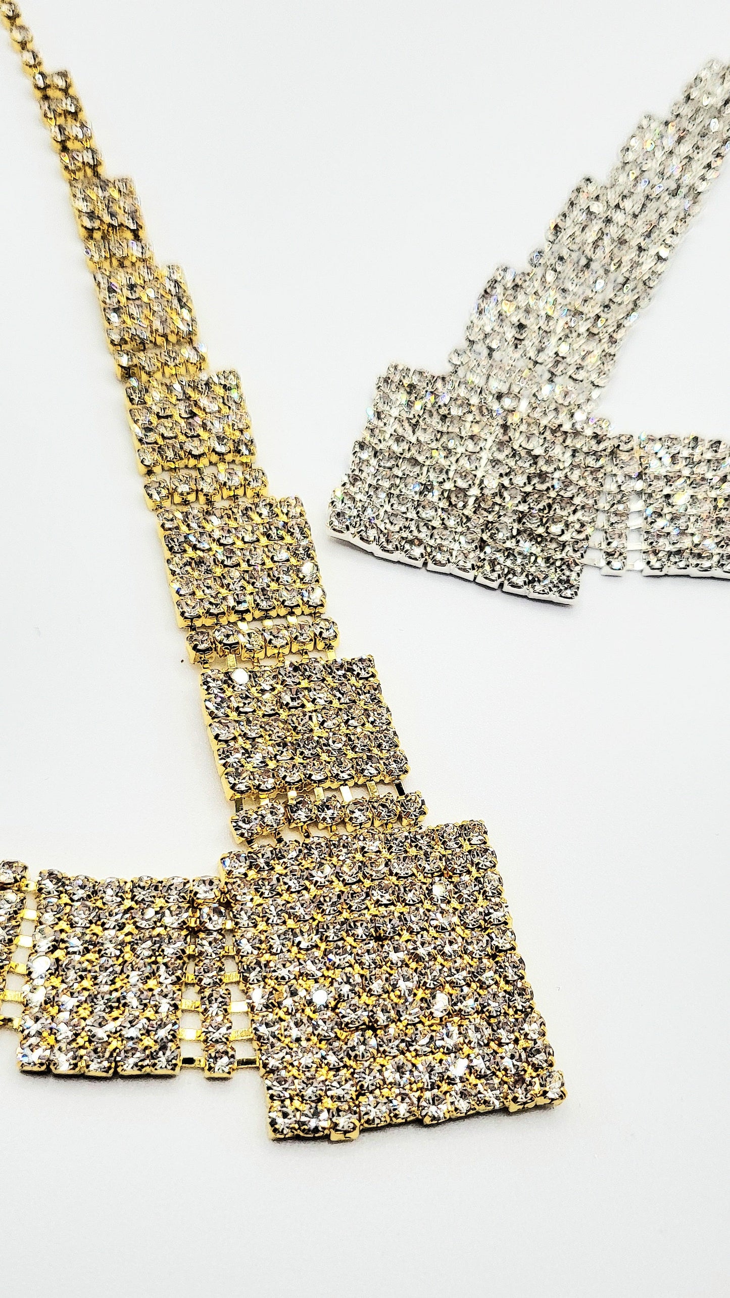 Glamour Square Crystal Necklace Set