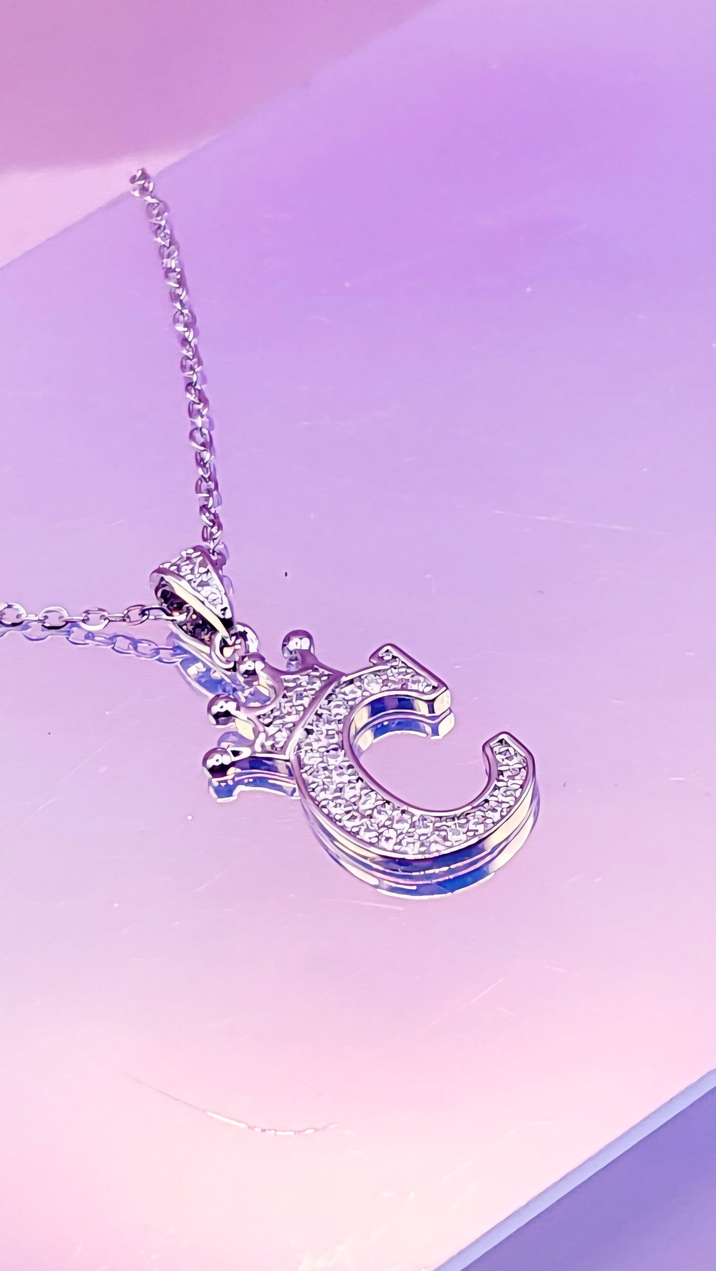 Initial Crystal Queen Necklace