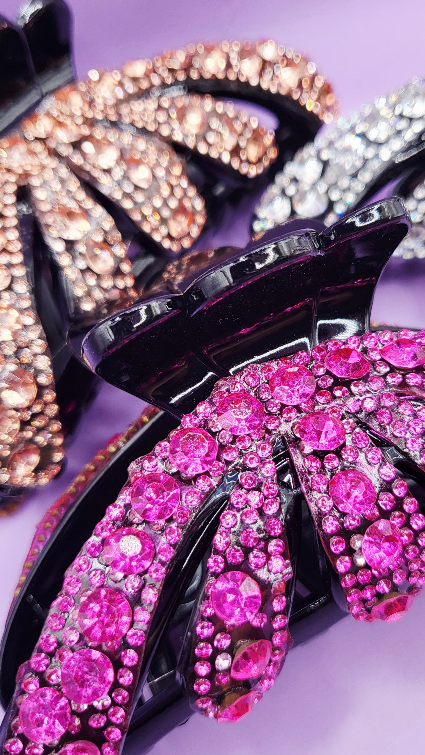 Queen Crystal Hair Clamps Pack of 12
