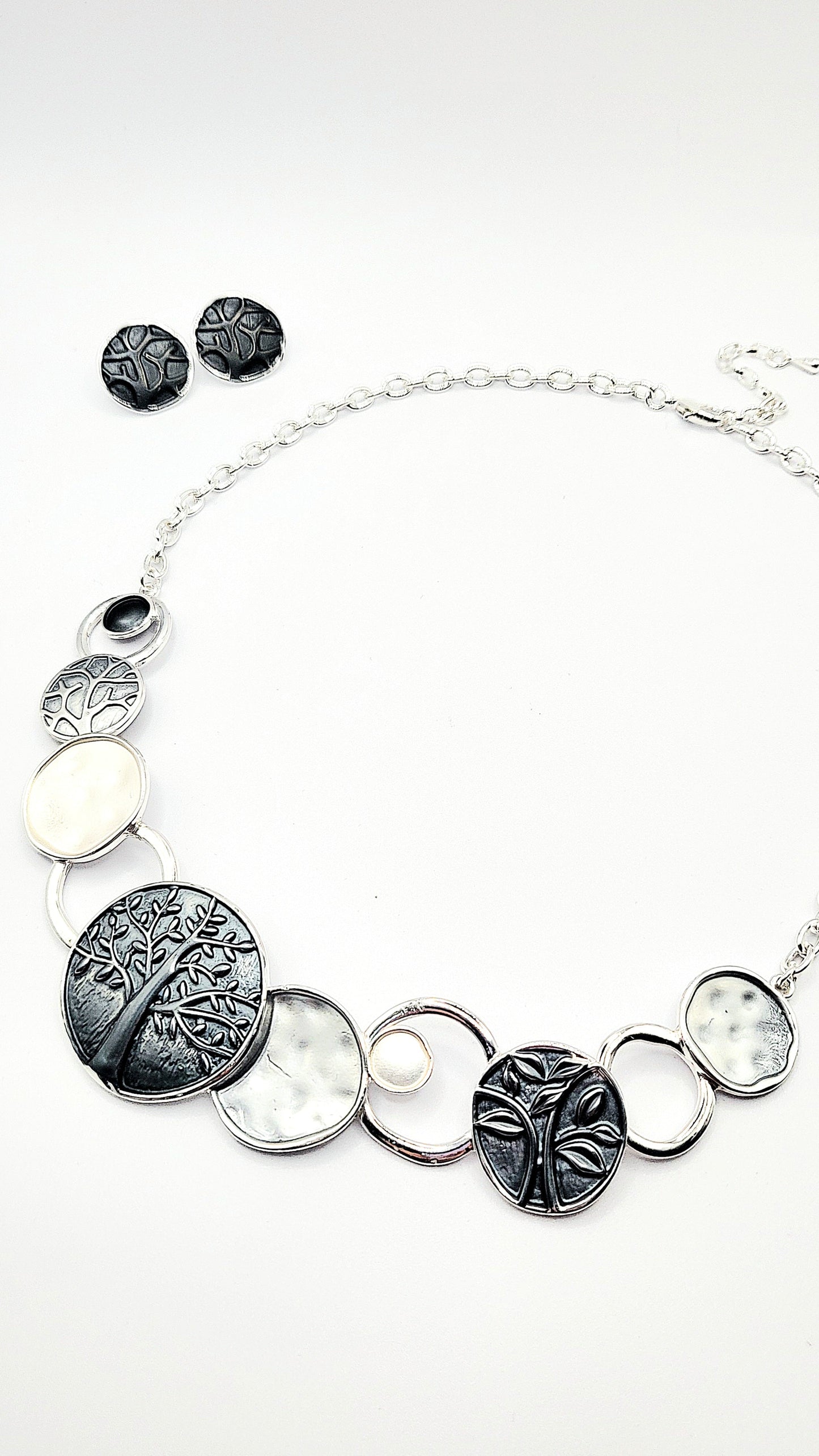 Abstract Tree Of Life Necklace & Earrings Set