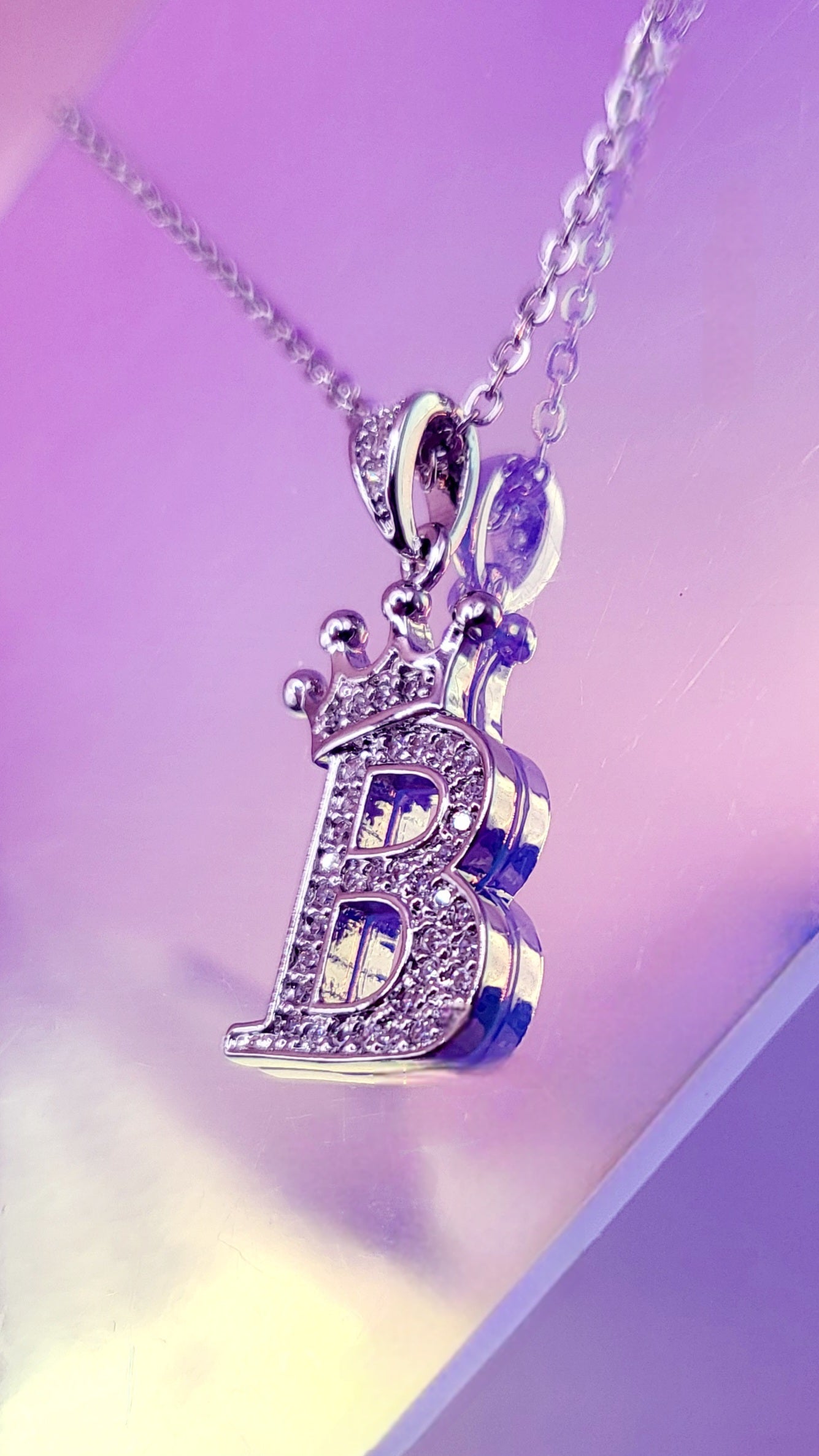 Initial Crystal Queen Necklace