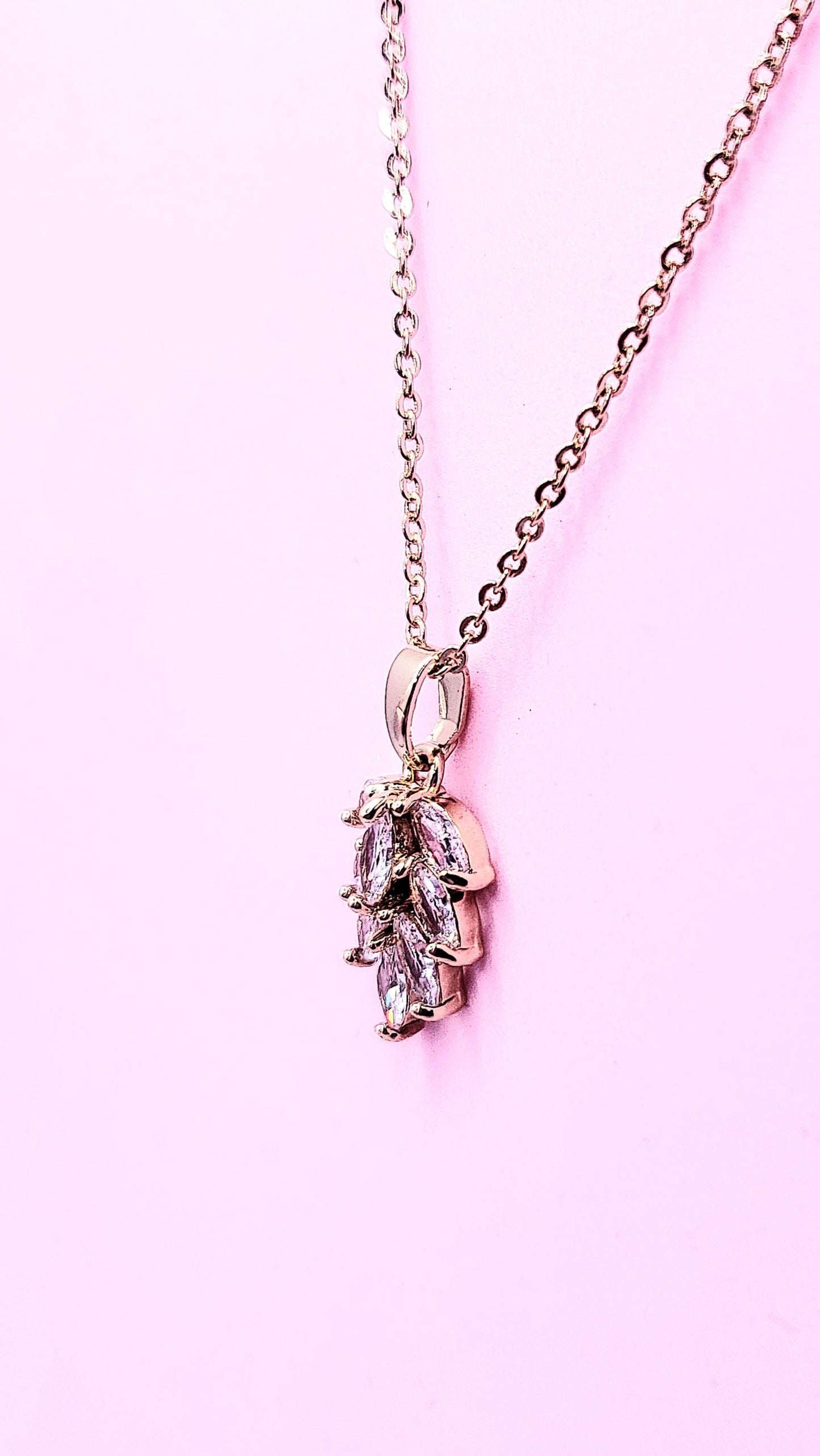 Layered Drop Crystal Necklace