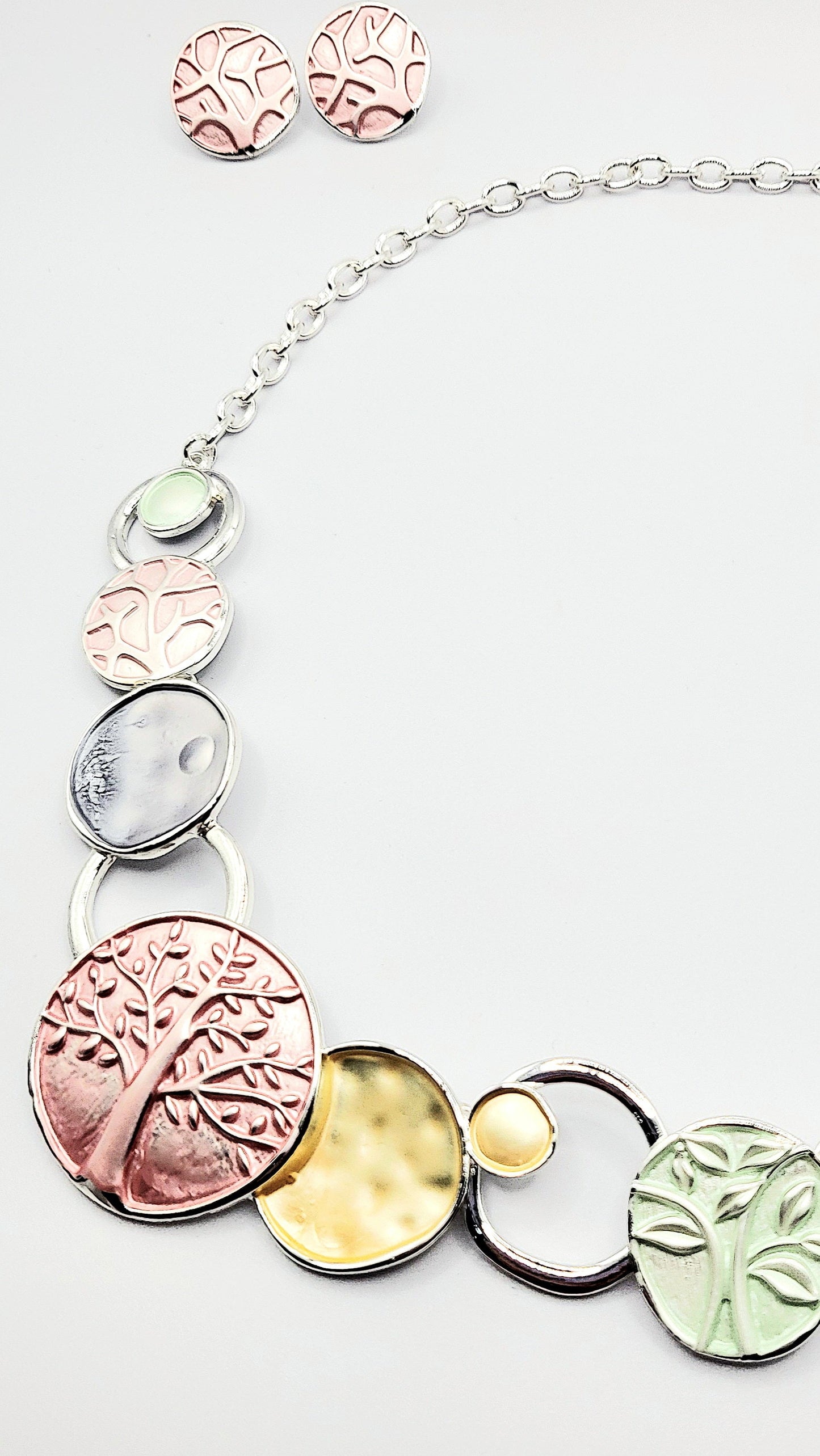Abstract Tree Of Life Necklace & Earrings Set