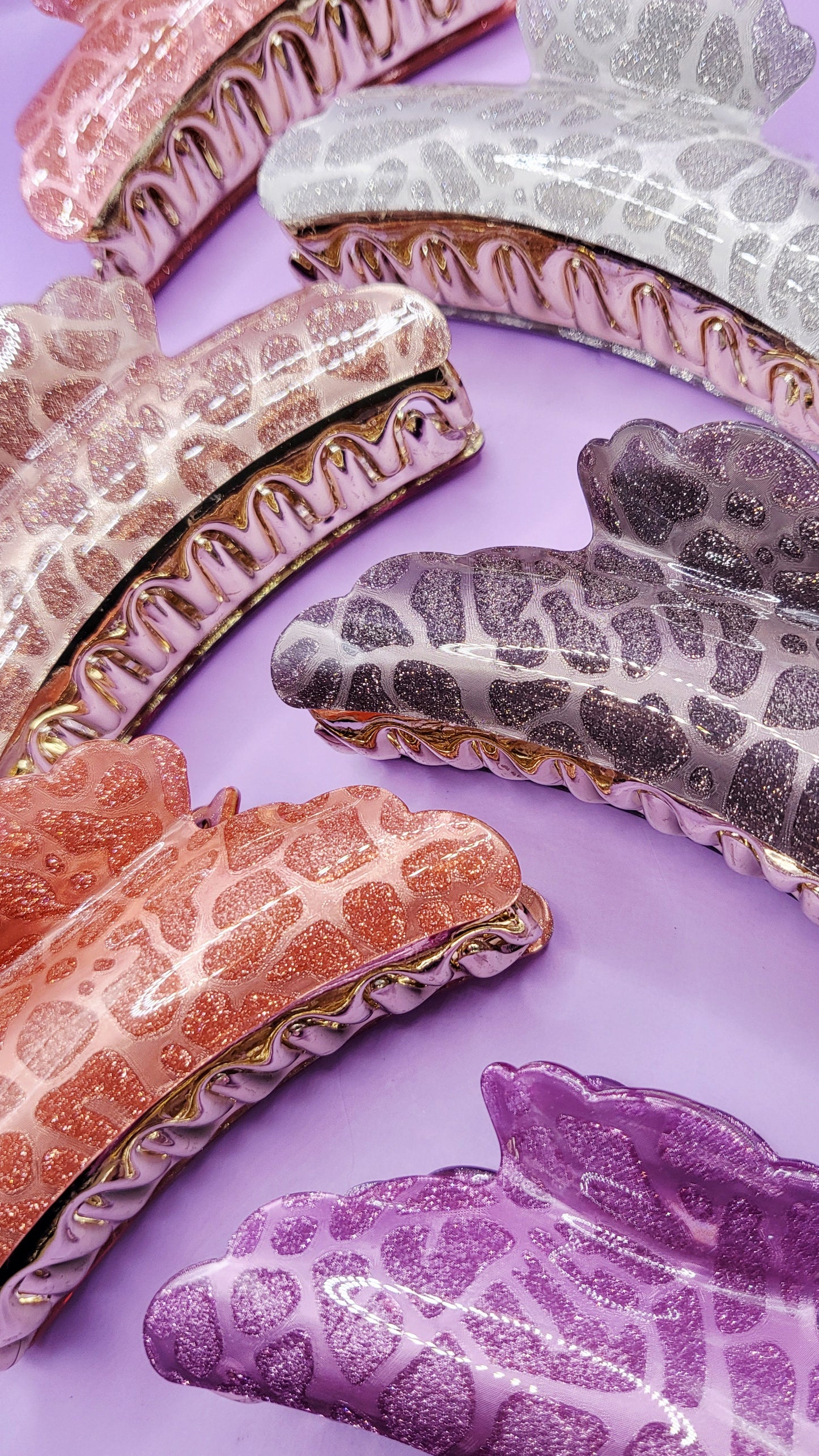 Shiny Sparkly Hair Clamps Pack of 12