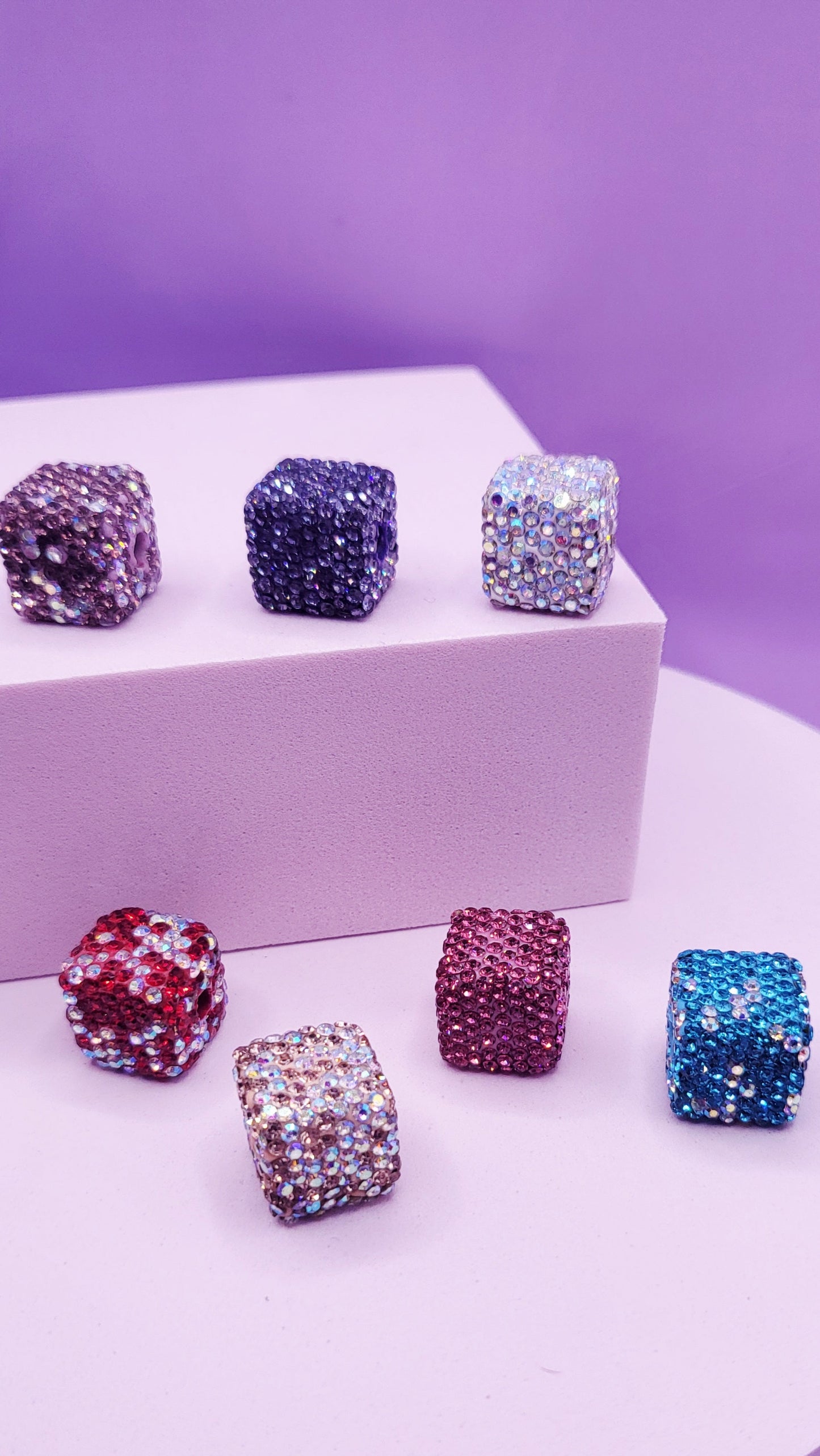 Crystal Cube Stacking Charm