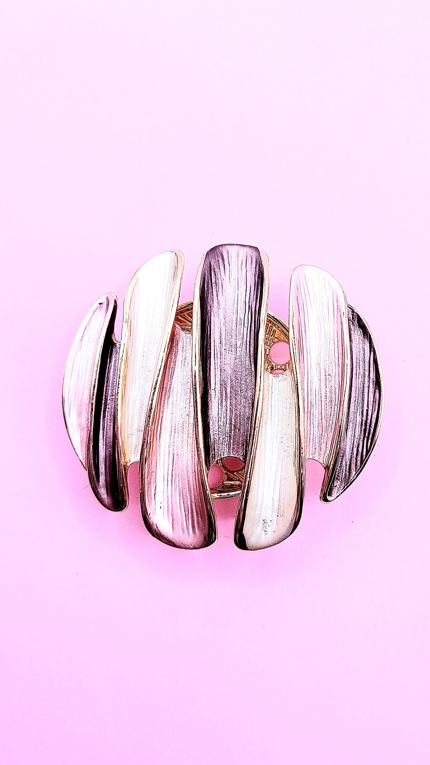 Abstract Magnetic Curved Brooch