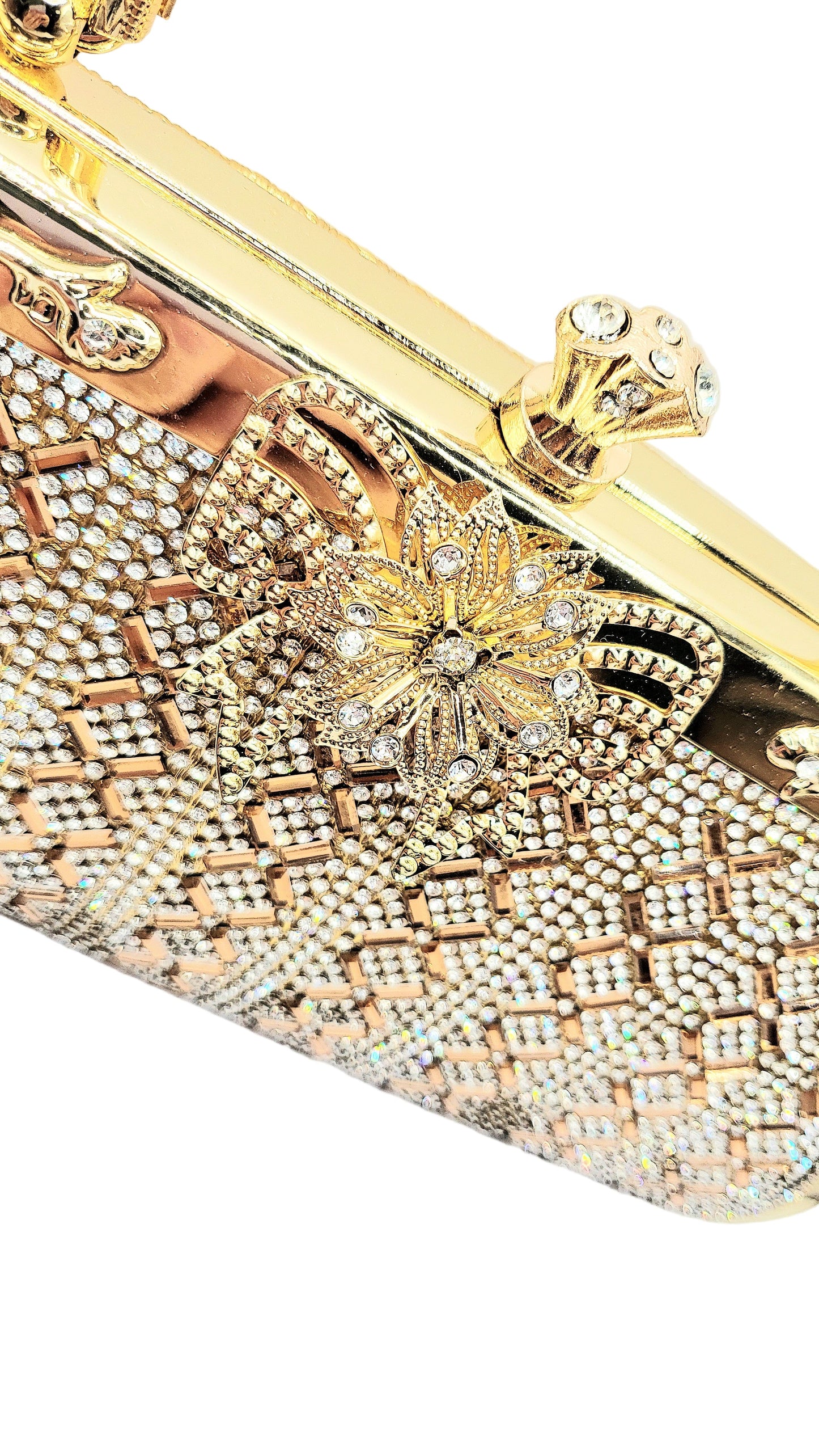 Mirrored Crystal Clutch Bag