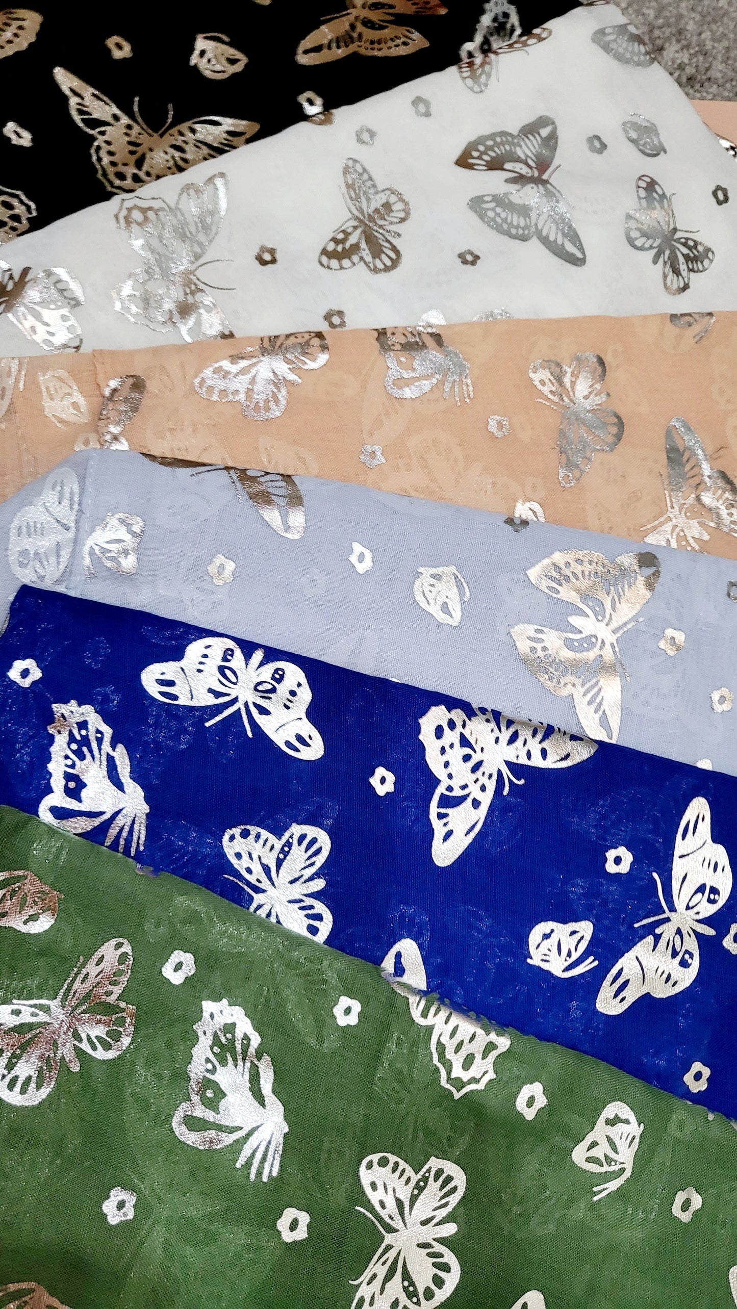 Butterfly Shimmer Scarf Pack of 12