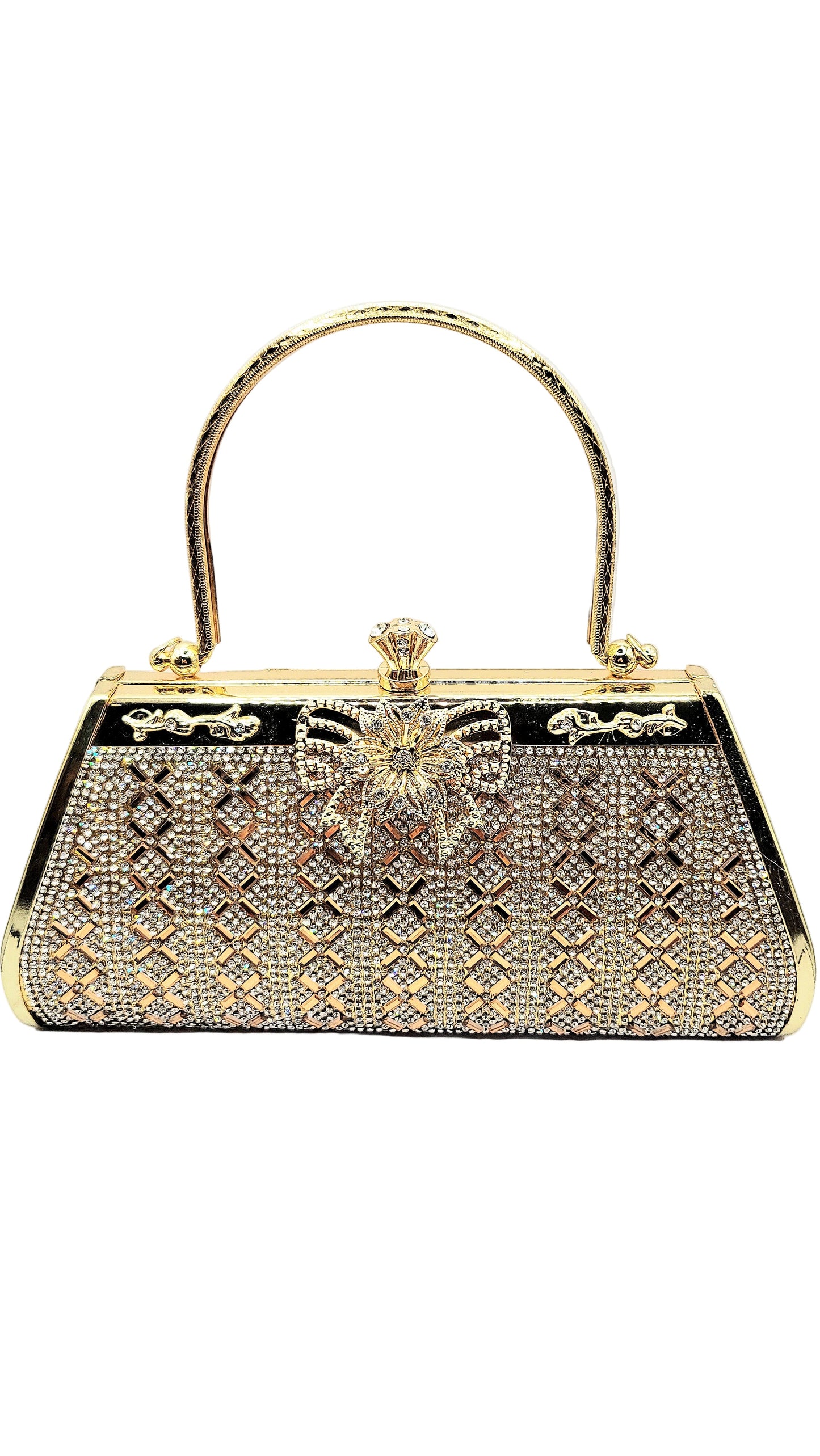Mirrored Crystal Clutch Bag