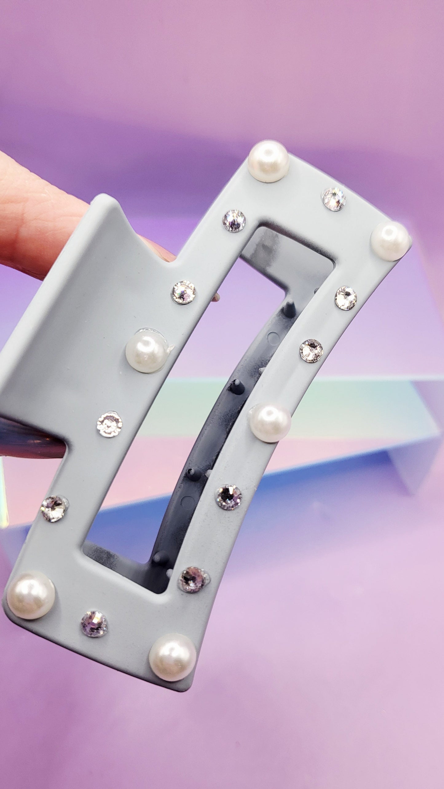 Pearl Essence Square Hair Clamps Pack of 12