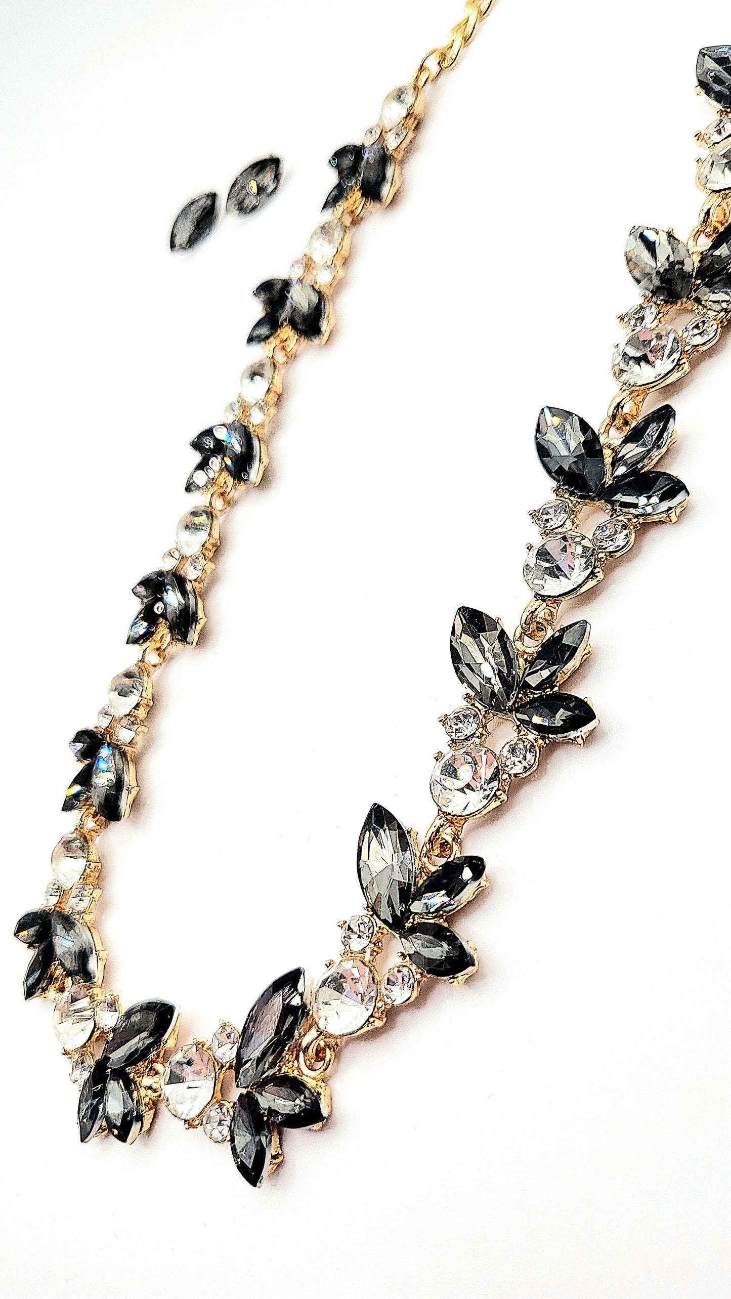 Cluster Crystal Necklace Set