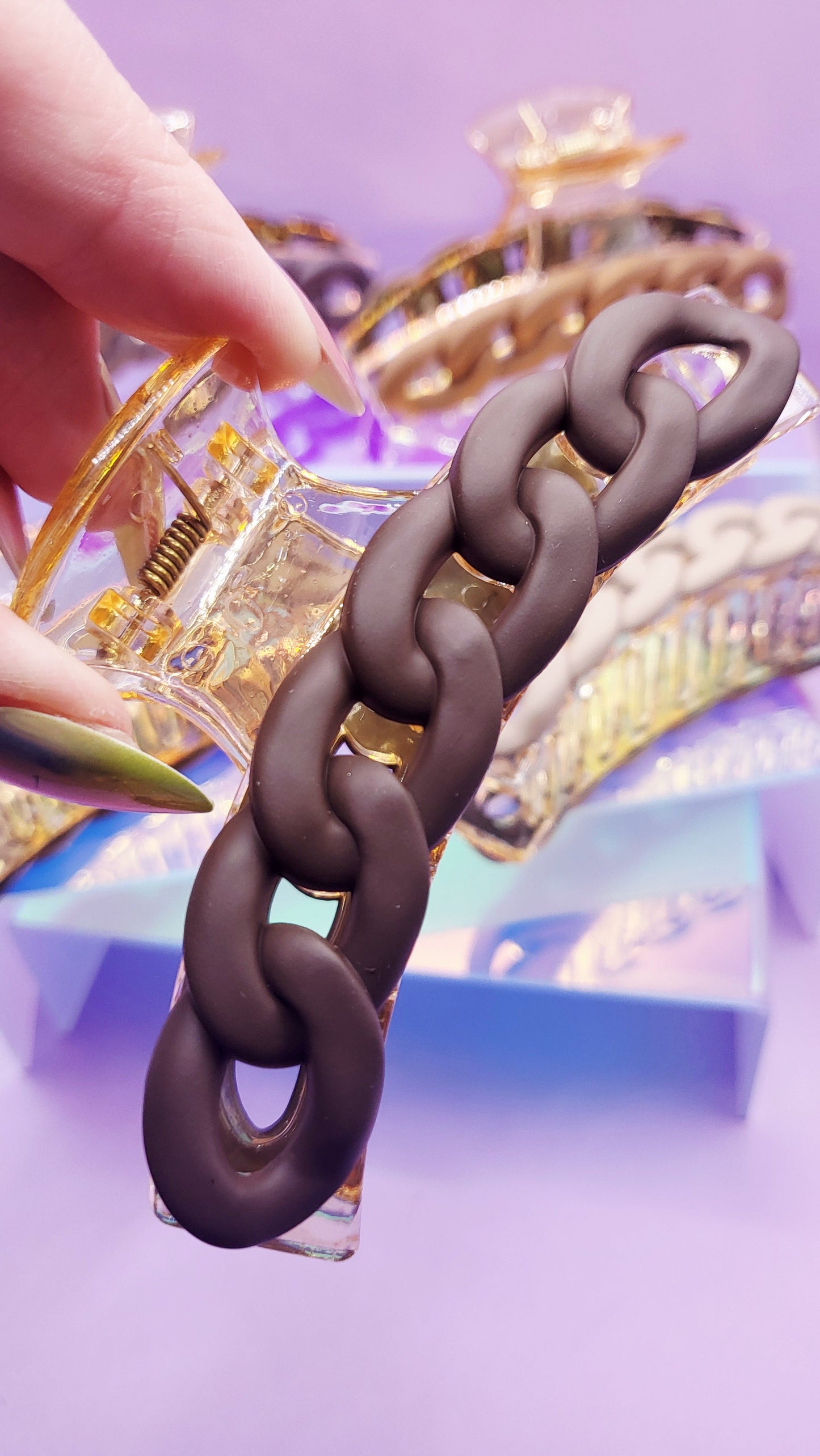 Luxe Link Chain Hair Clip Pack of 12