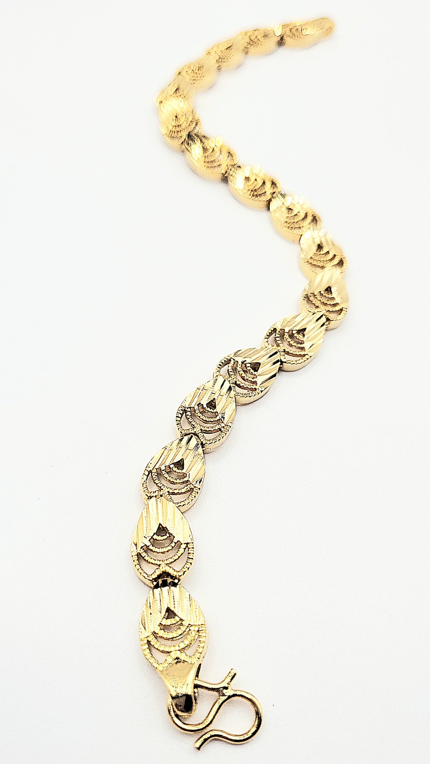 Elements Melted Shiny Gold Link Bracelet