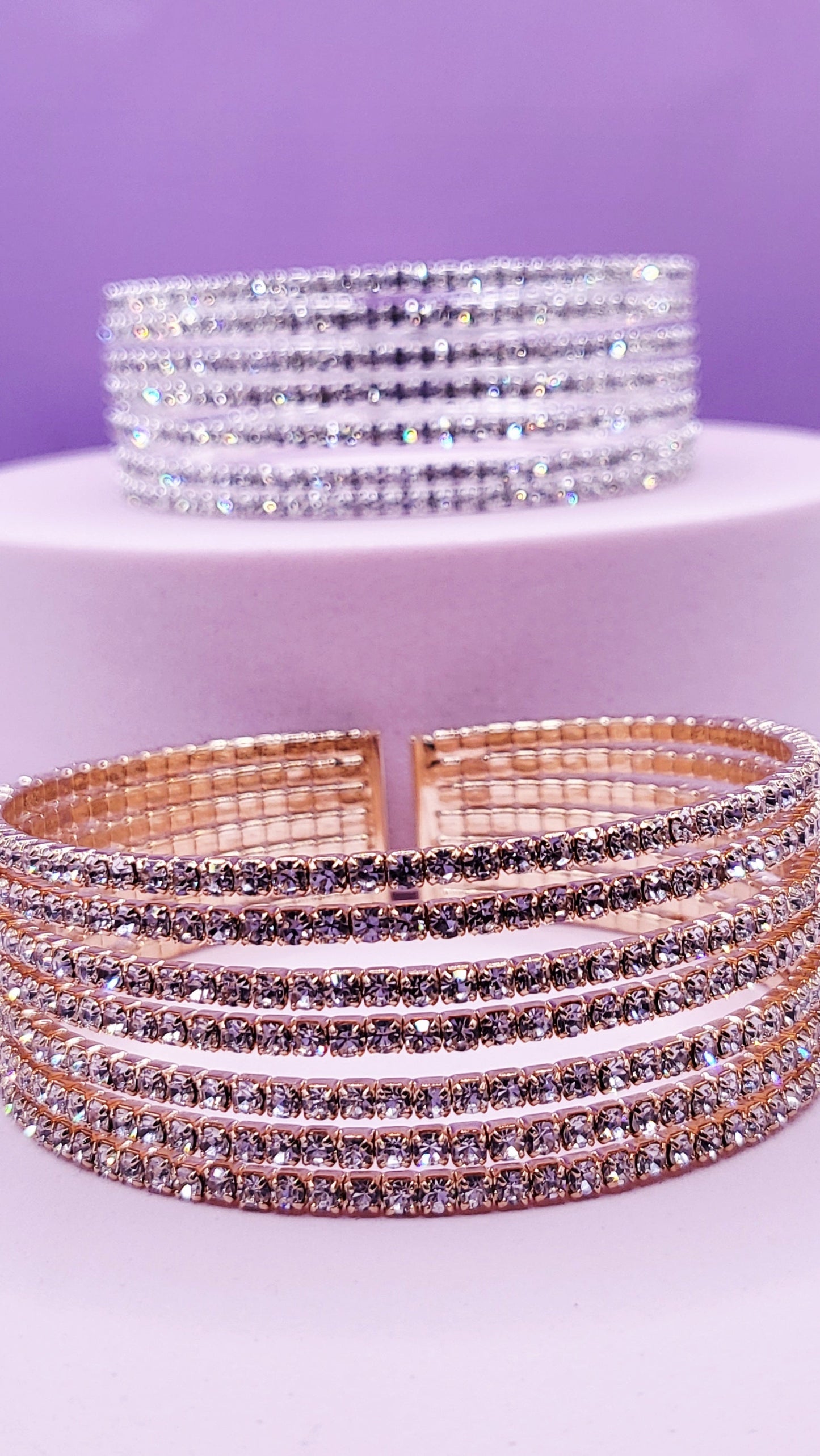 Glam Row Crystal Cuff Large