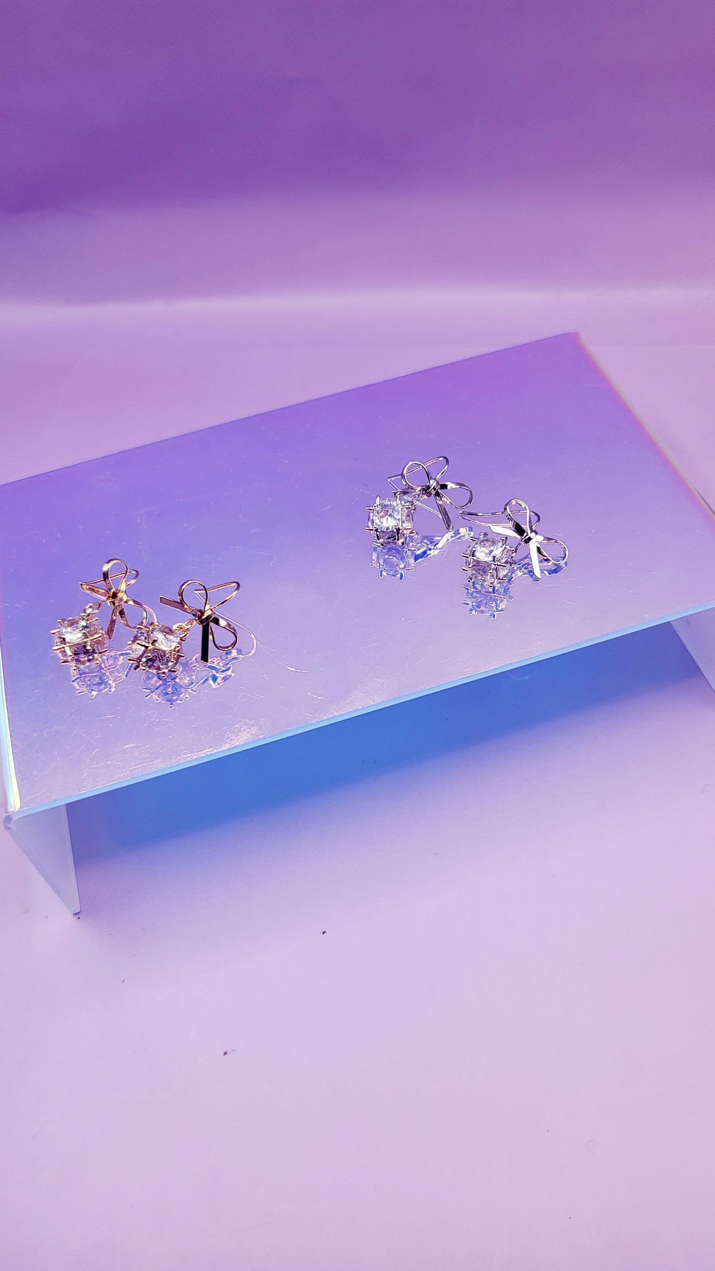 Bow Crystal Stud Earrings